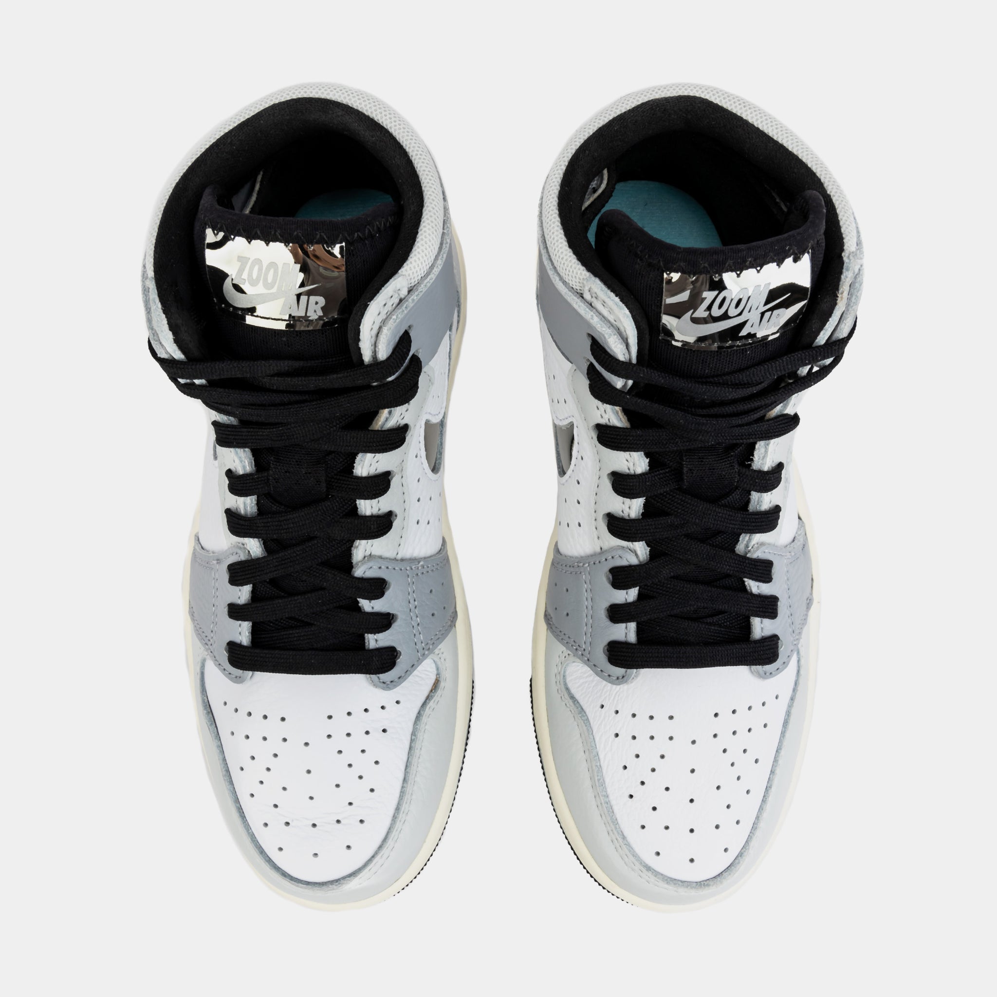 Air Jordan 1 Zoom CMFT 2 Chrome Swoosh Womens Lifestyle Shoes (White/Silver)