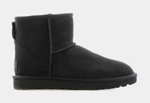 UGG Leather Classic Mini Boots - Black - 9