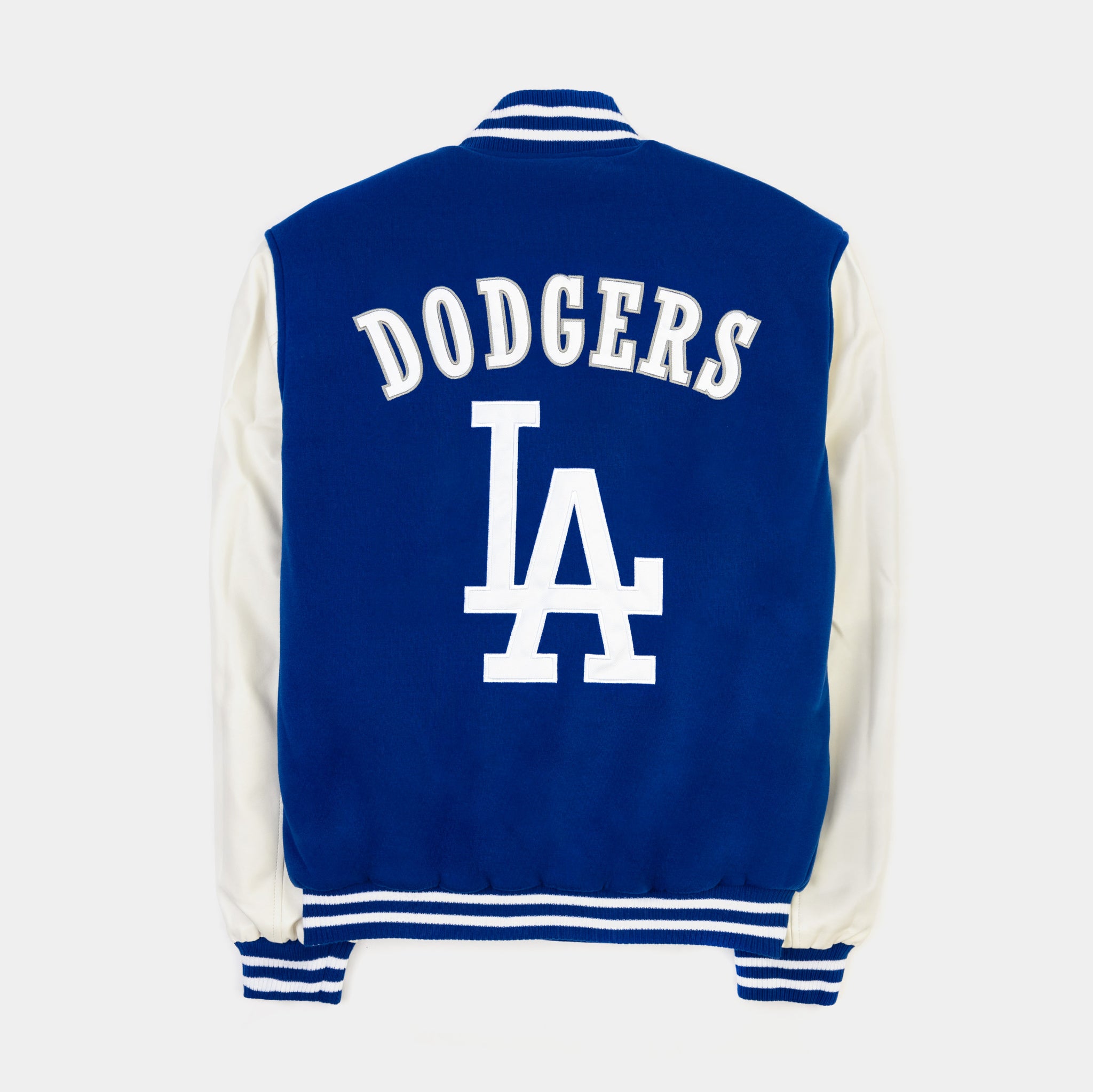 JH Distributors Los Angeles Dodgers Reversible Letterman Mens Jacket (Blue/White)