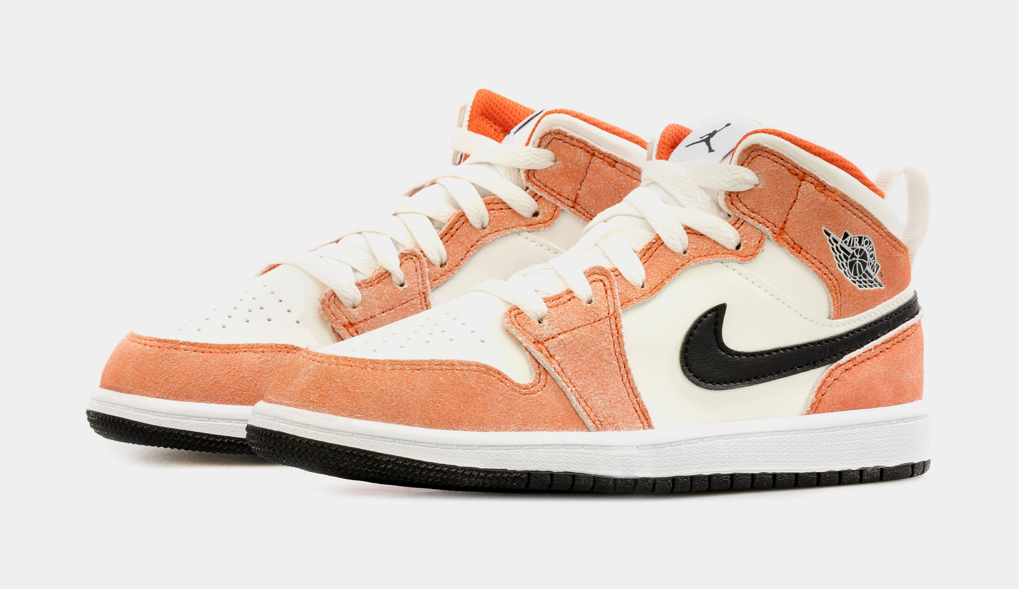 Jordan Air Jordan 1 Mid Preschool Lifestyle Shoes Orange White