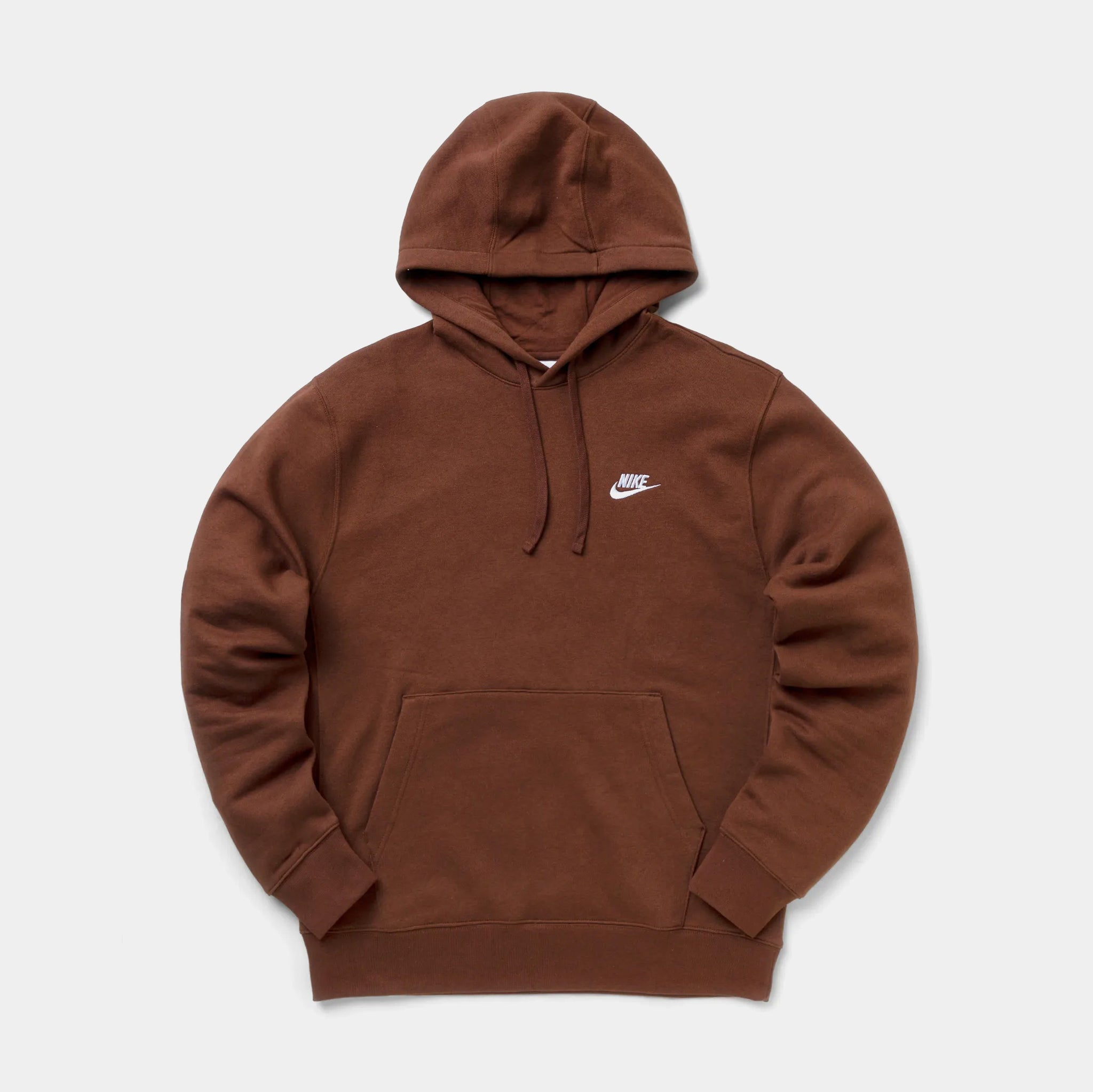 Club Fleece Pullover Mens Hoodie Brown