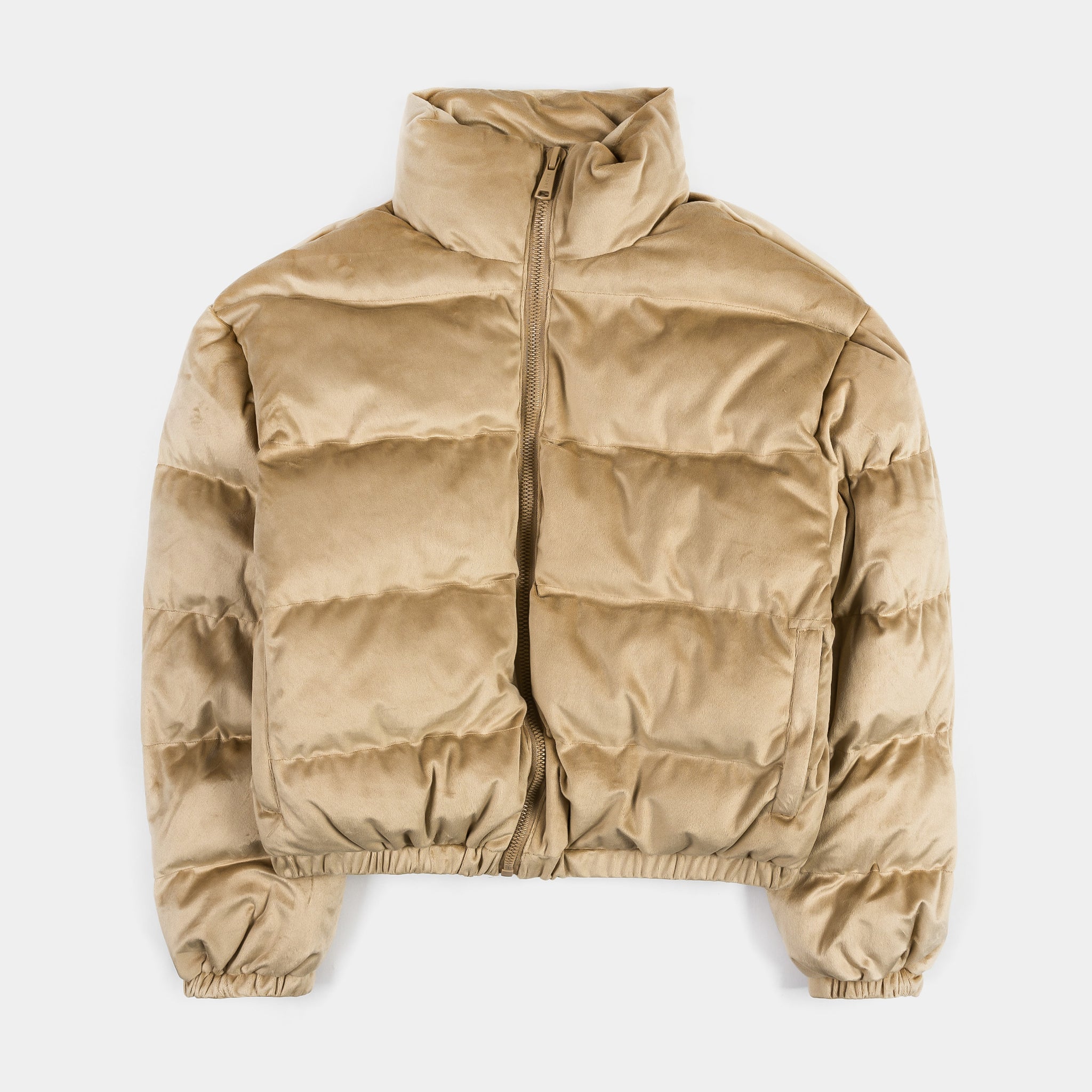 Velour puffer cheap jacket women's