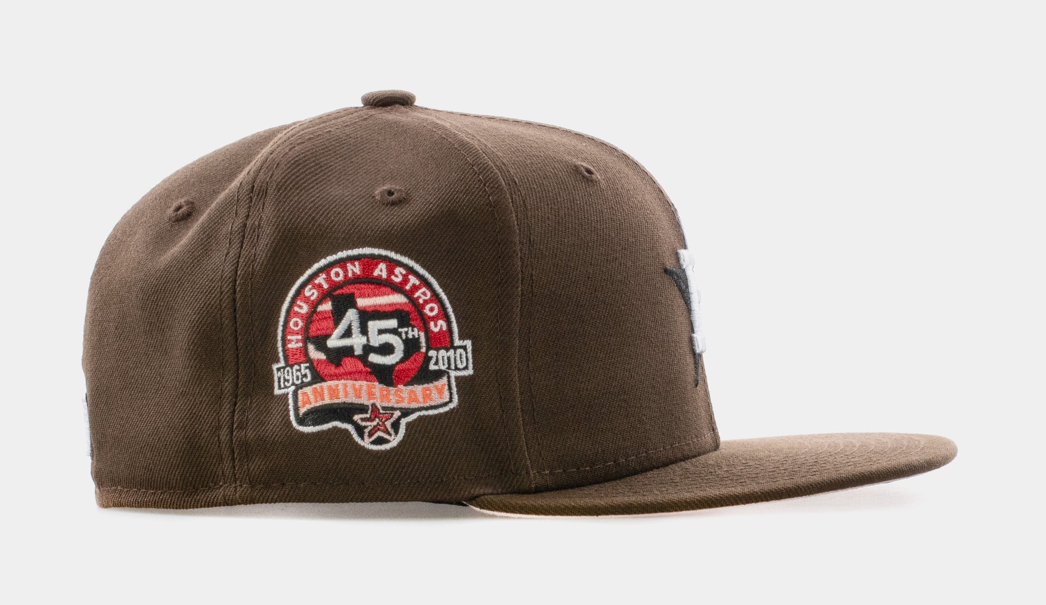 Houston Astros 59Fifty 45th Anniversary Fitted Cap Mens Hat (Brown)