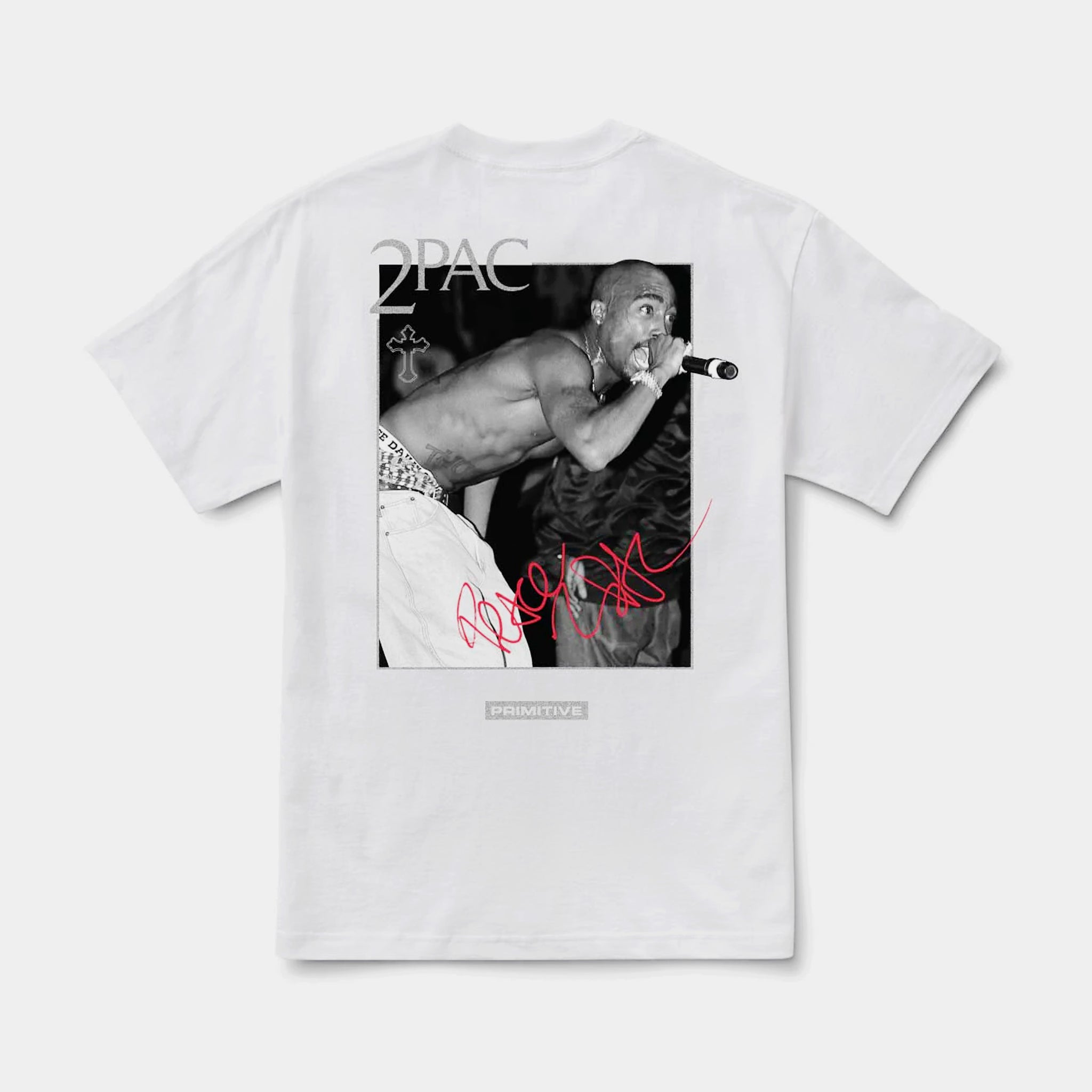 Black and best sale white tupac shirt