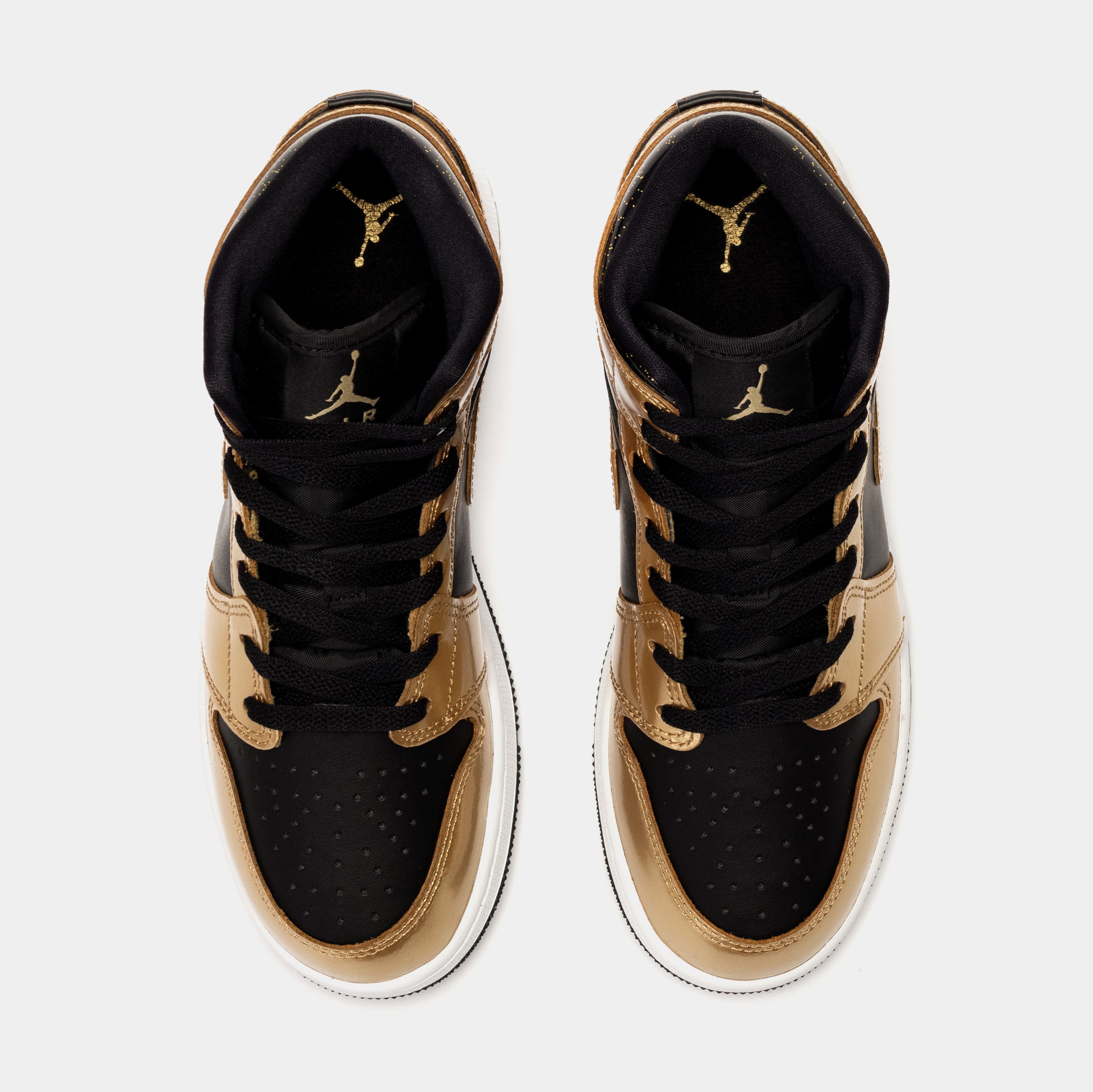 Jordan sneakers black outlet and gold