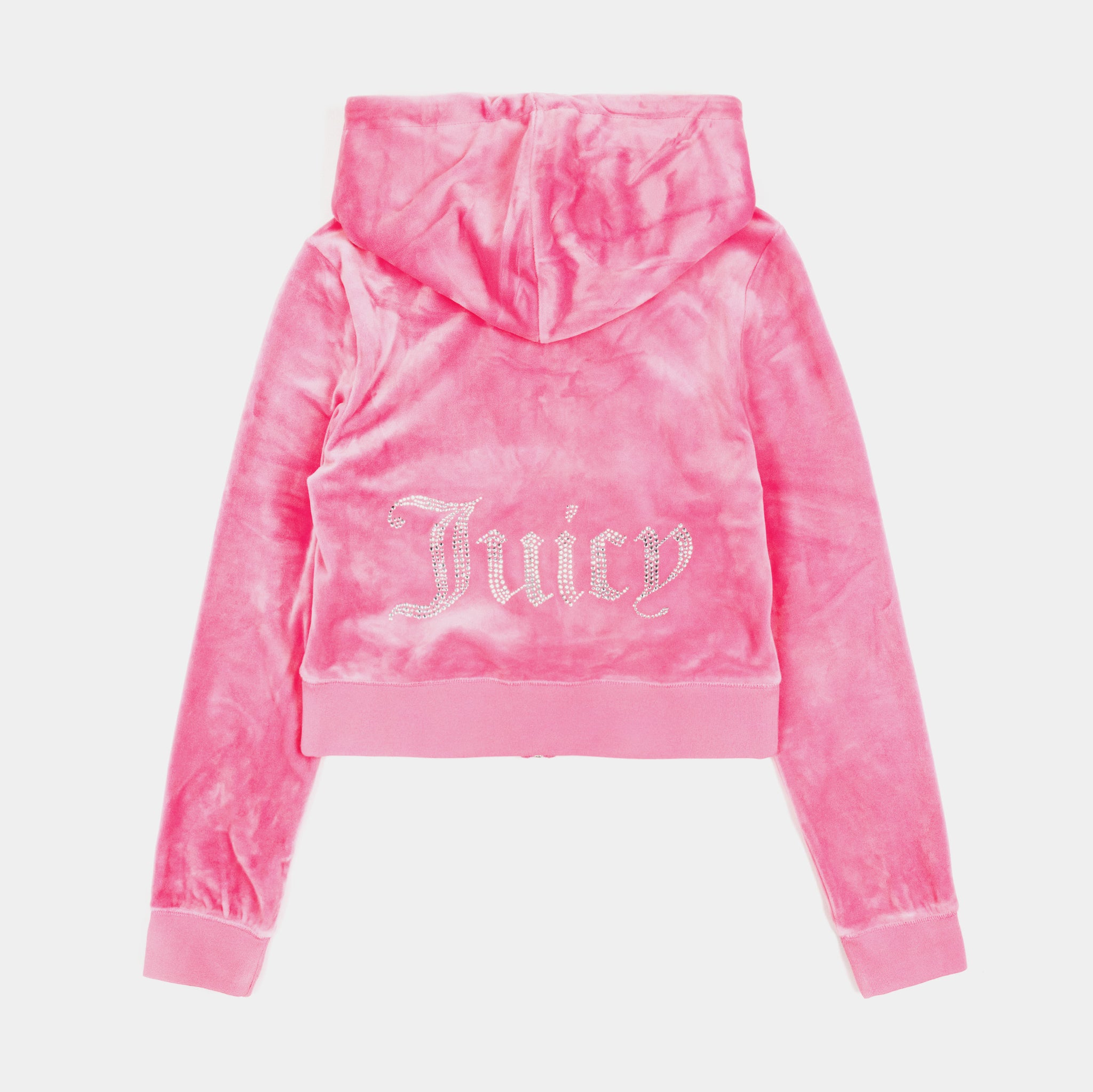 OG Bling Velour Womens Hoodie Pink