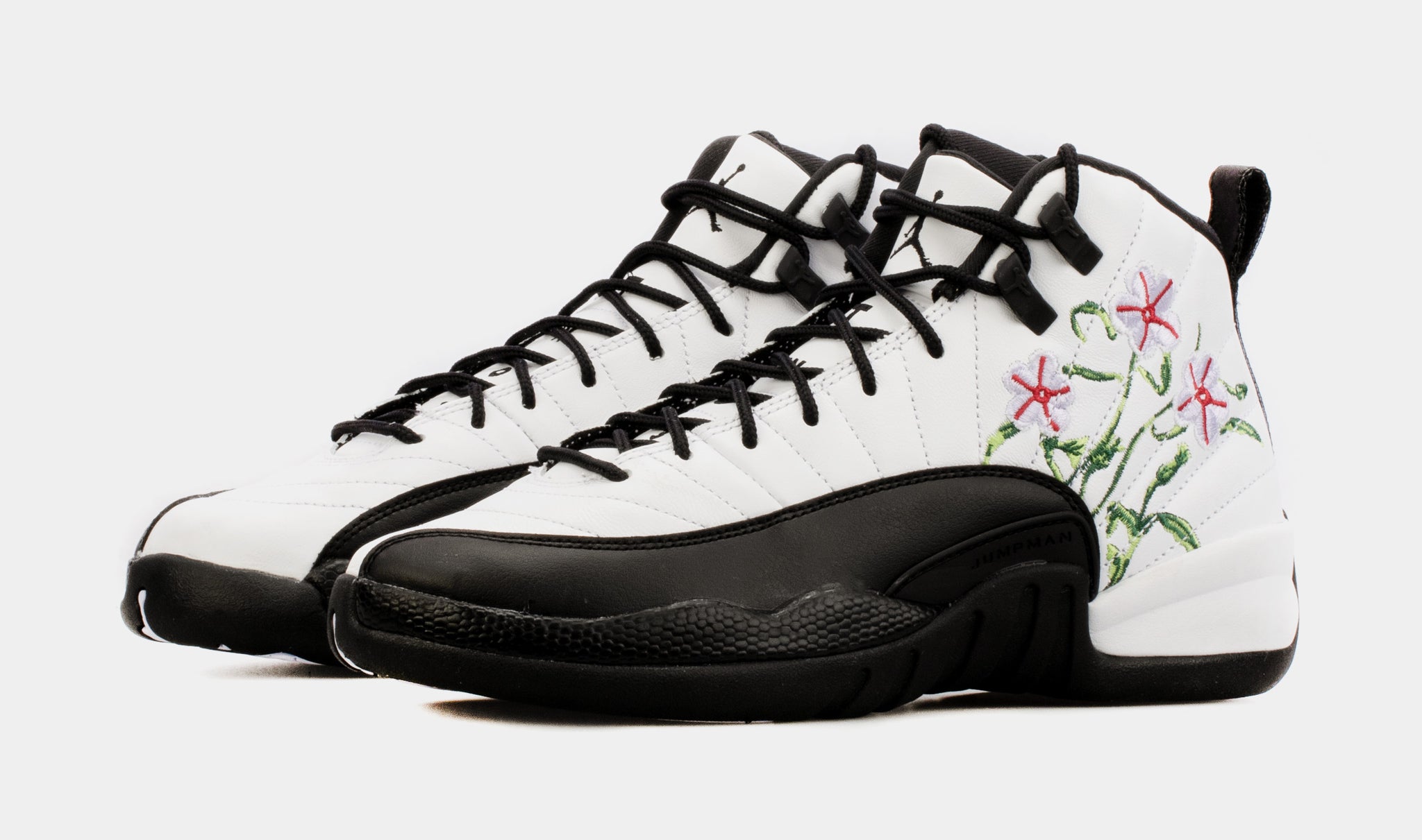 Jordan 12 black and white clearance womens