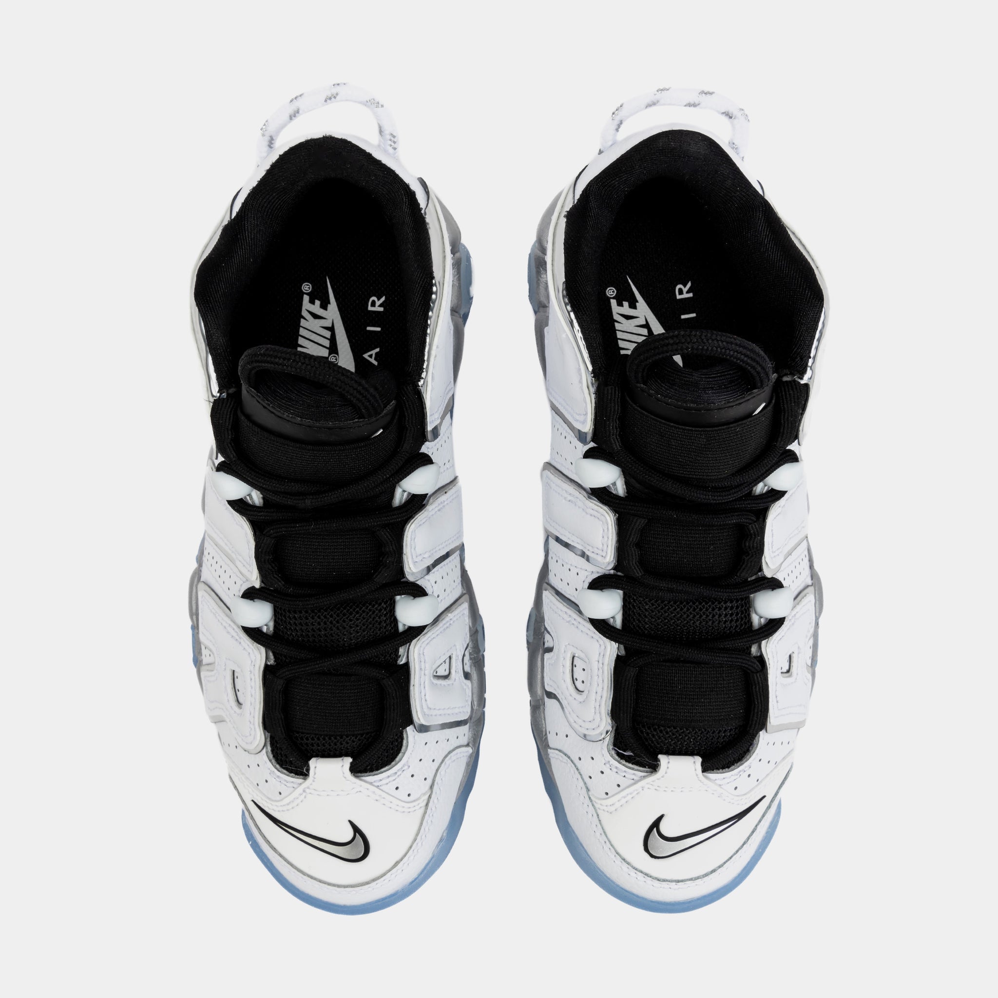 Nike uptempo white grey 2024 black