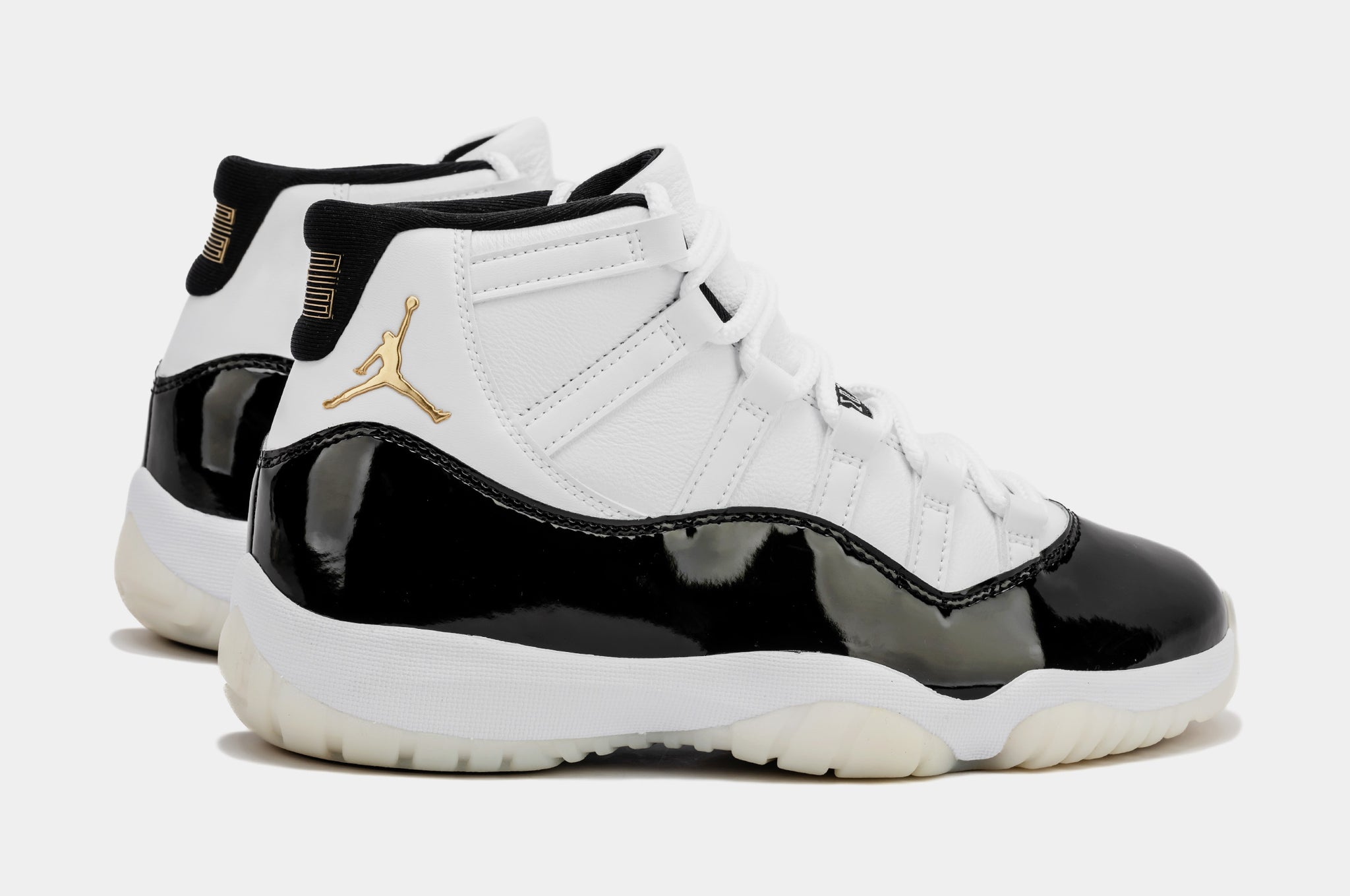 Jordan 11 black shop and gold mens