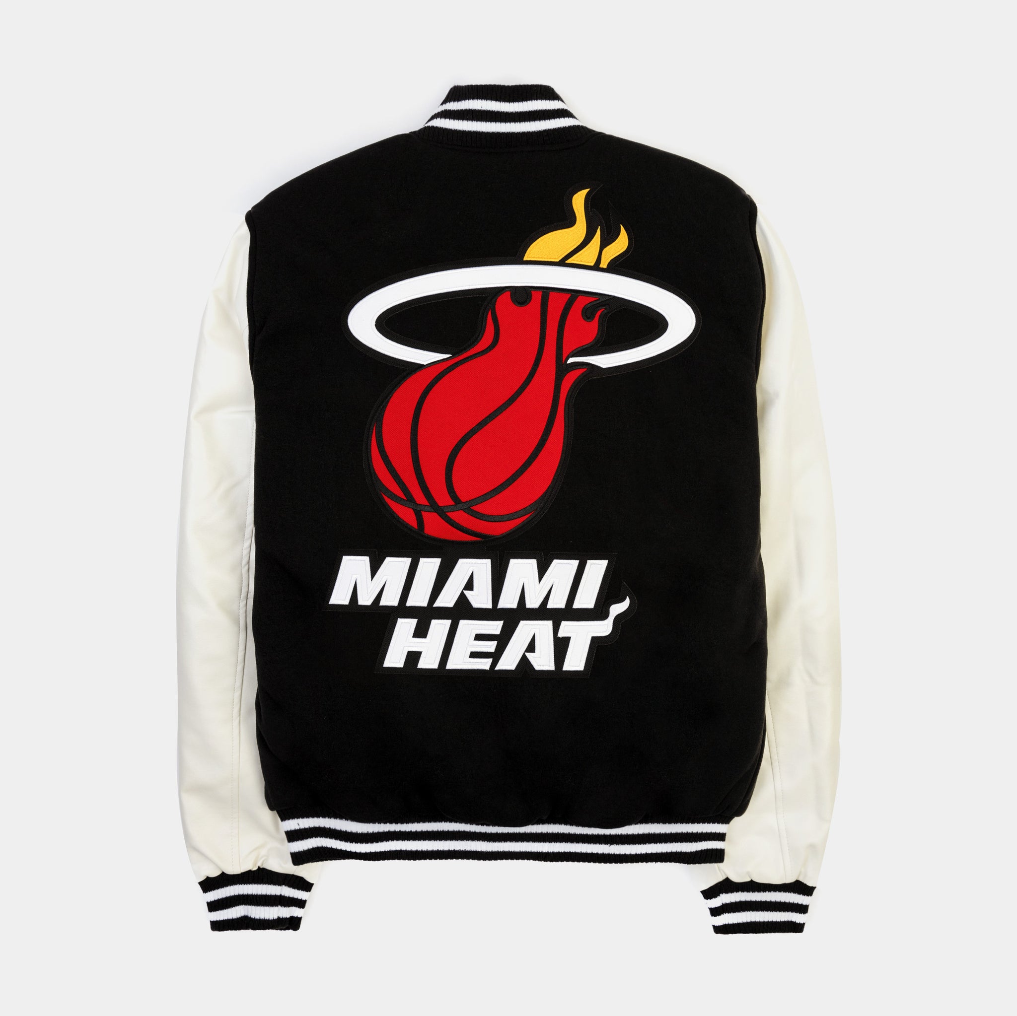 JH Design NBA Men's Reversible Hooded Fleece Jacket Miami Heat