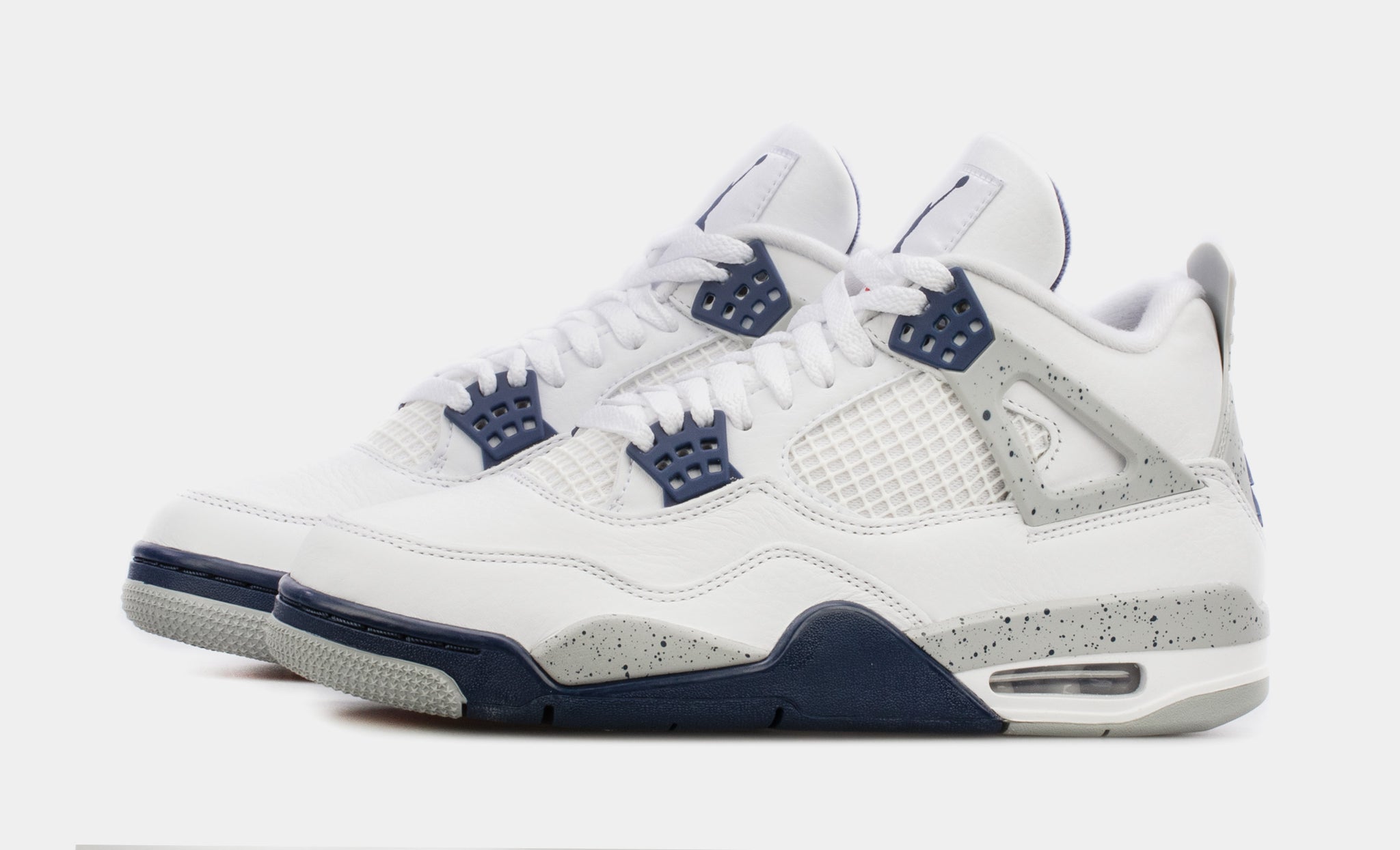 Jordan Air Jordan 4 Midnight Navy Mens Lifestyle Shoes White Blue