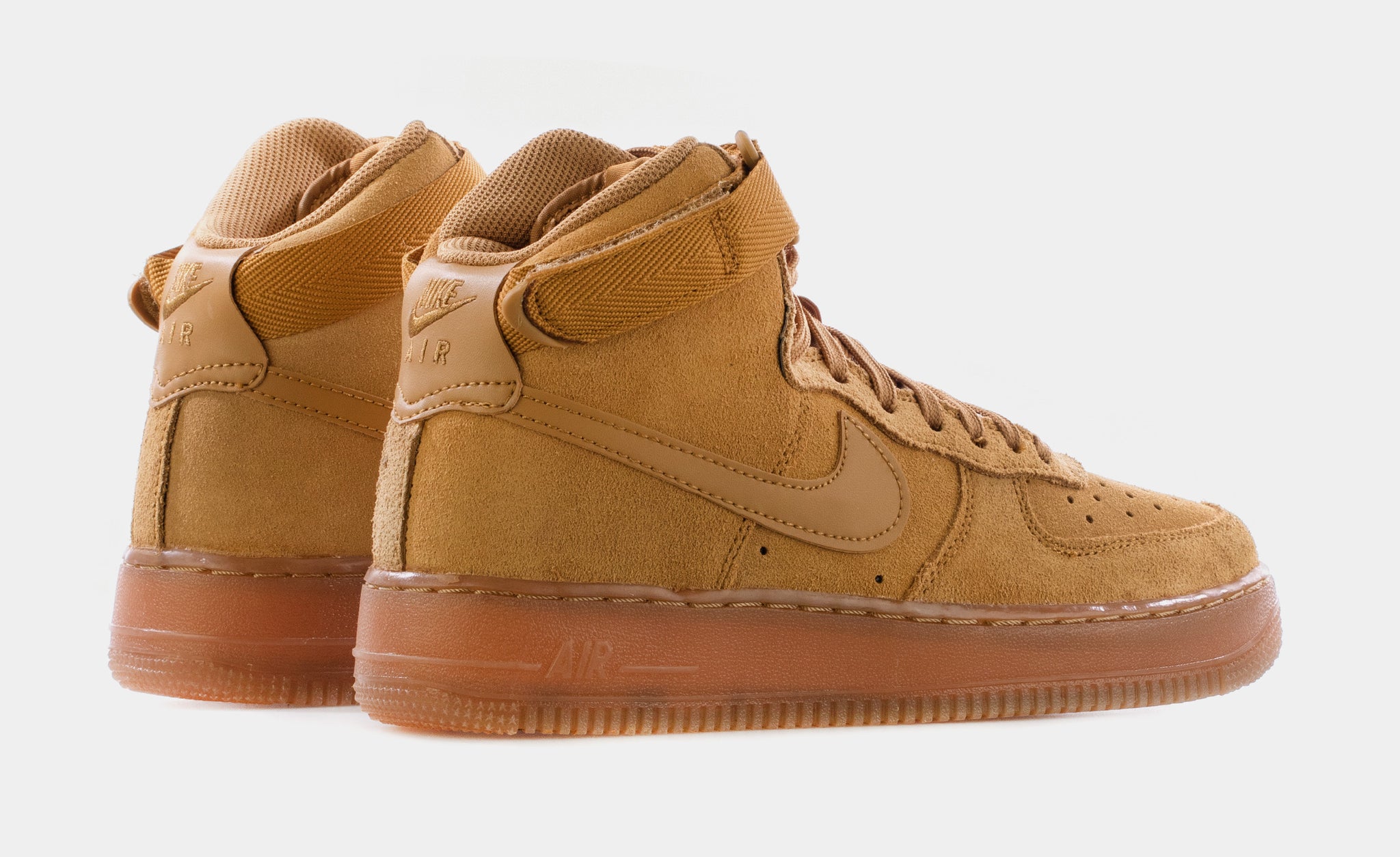 Nike Air Force 1 High LV8 Grade School Lifestyle Shoes Brown Wheat