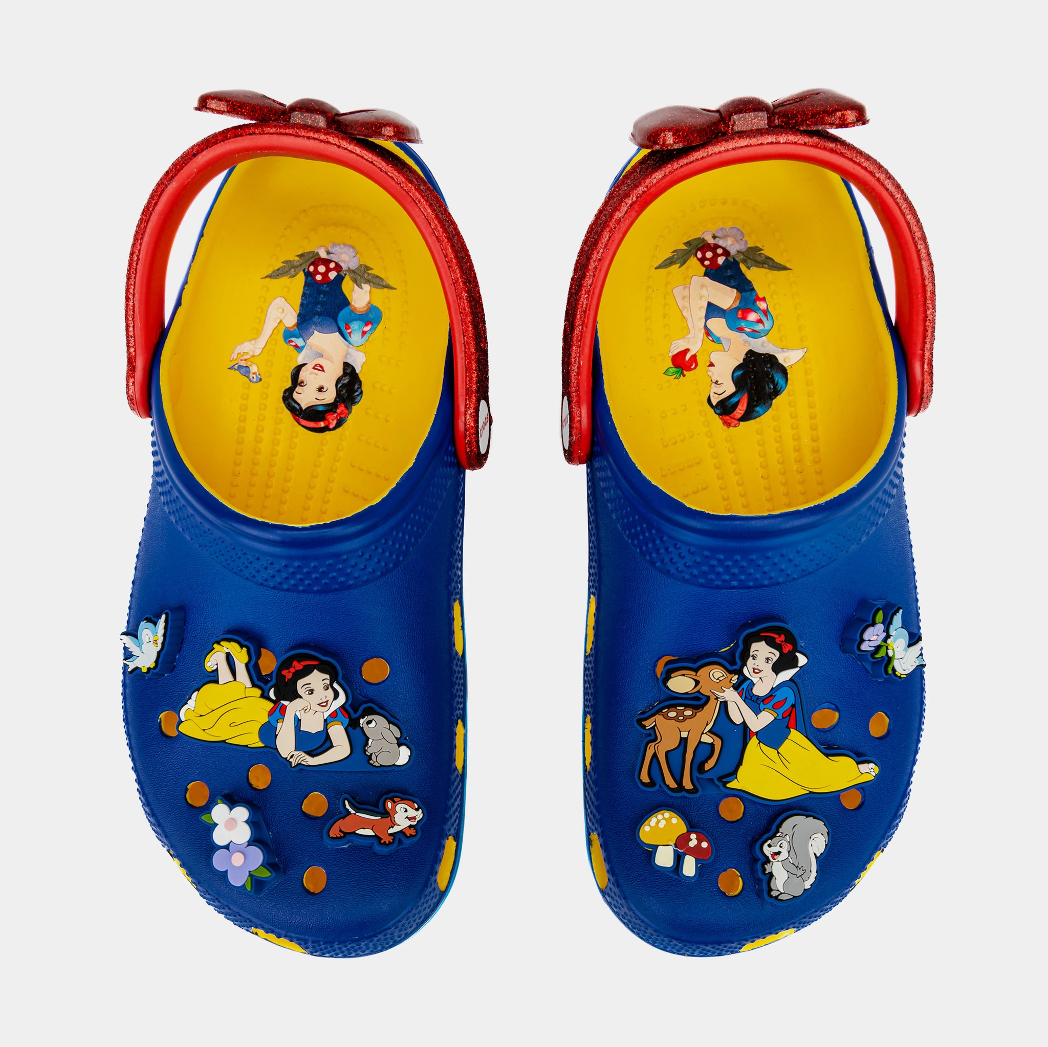 Disney Snow White Classic Clog Preschool/Grade School Sandals  (White/Blue/Red)