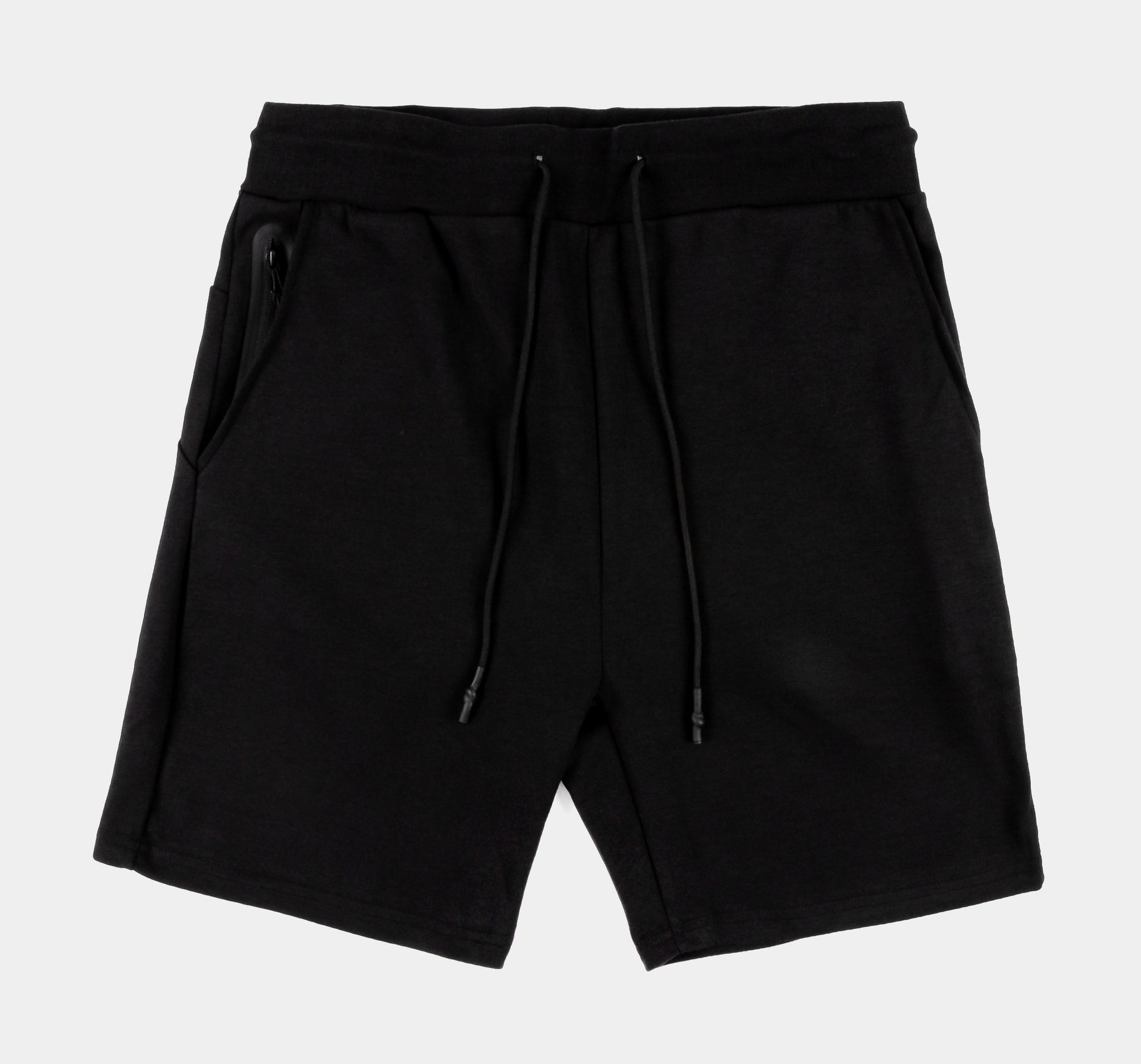 Black tech store fleece shorts