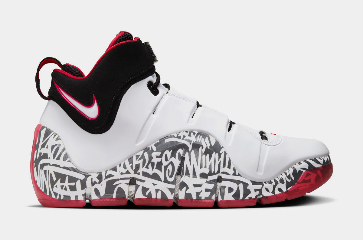 Nike Zoom Lebron IV Graffiti Mens Basketball Shoes White Black ...