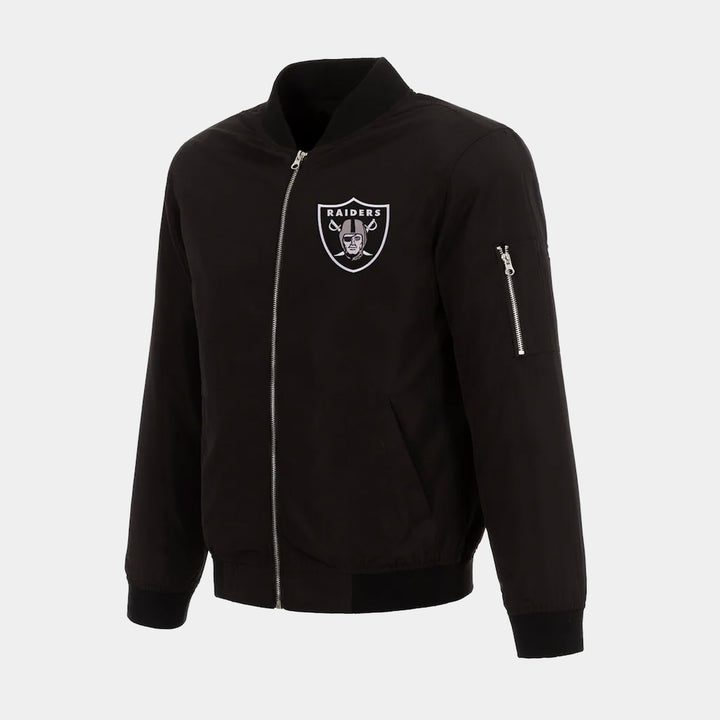 JH Distributors Las Vegas Raiders Reversable Letterman Jacket Mens