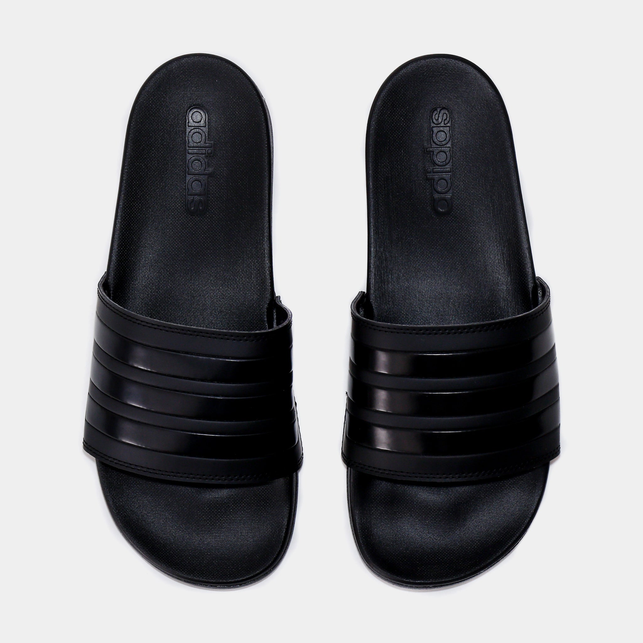 Adidas adilette hot sale slides mens black