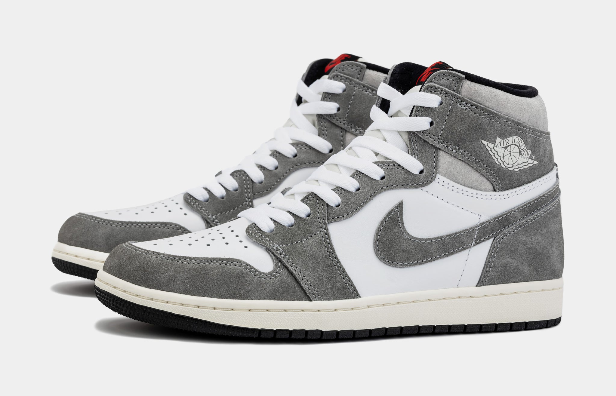 Jordan retro 1 grey best sale and white