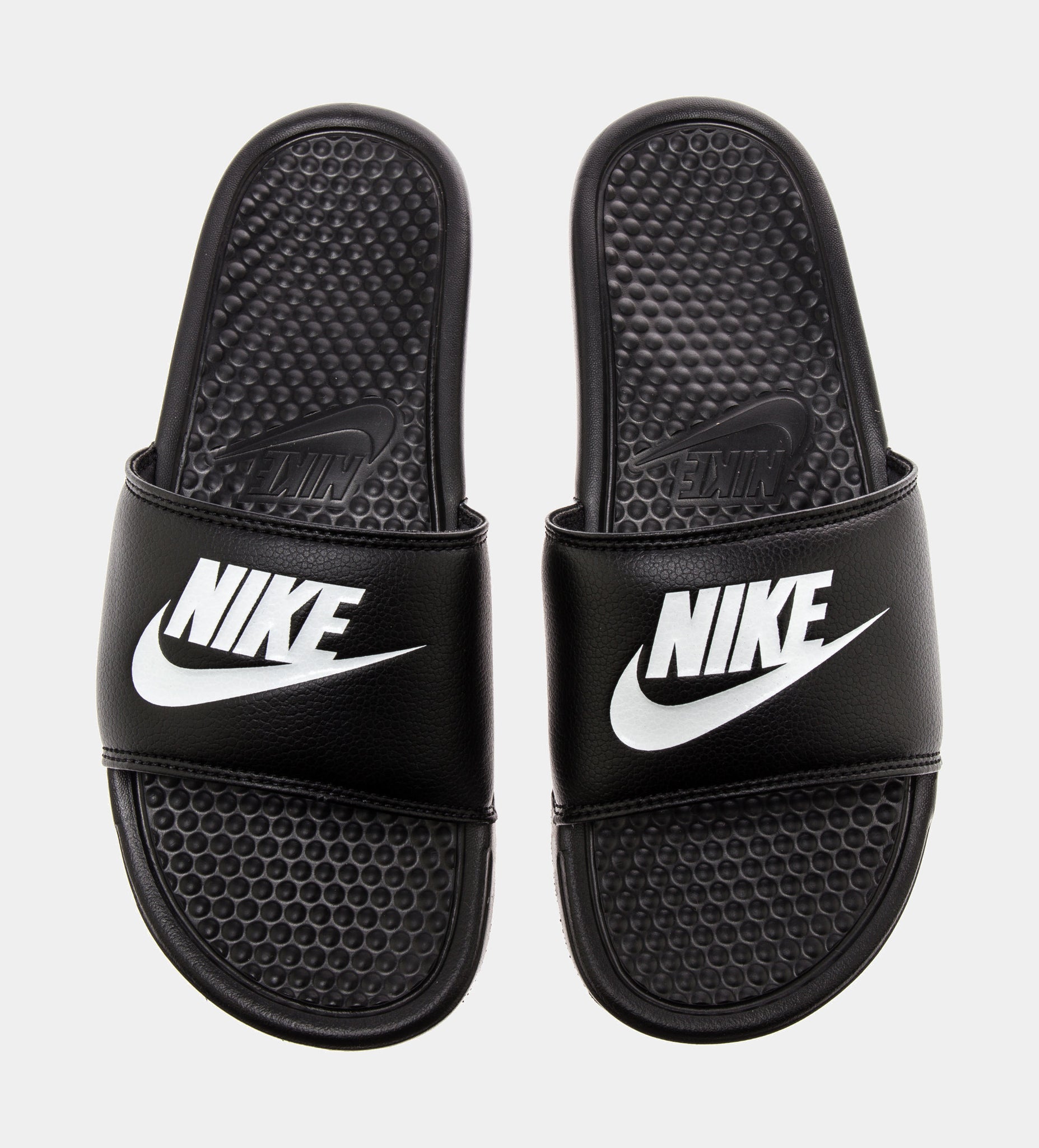 Nike Benassi Swoosh Mens Slide Sandal Black 343880-090 – Shoe Palace