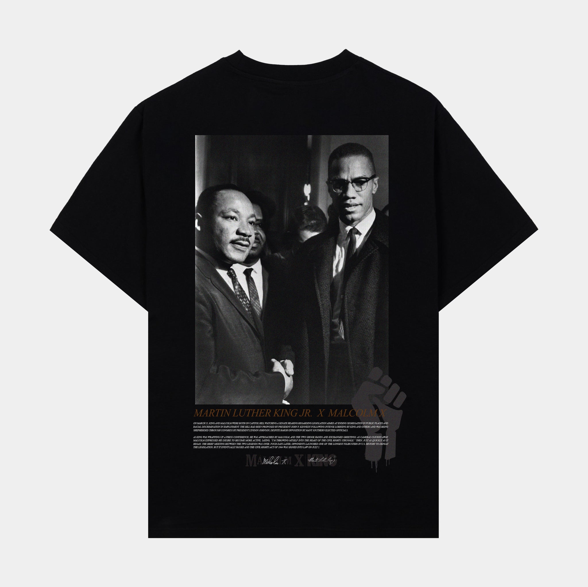 SP x Malcom X u0026 MLK Leaders Mens Short Sleeve Shirt (Black/White)