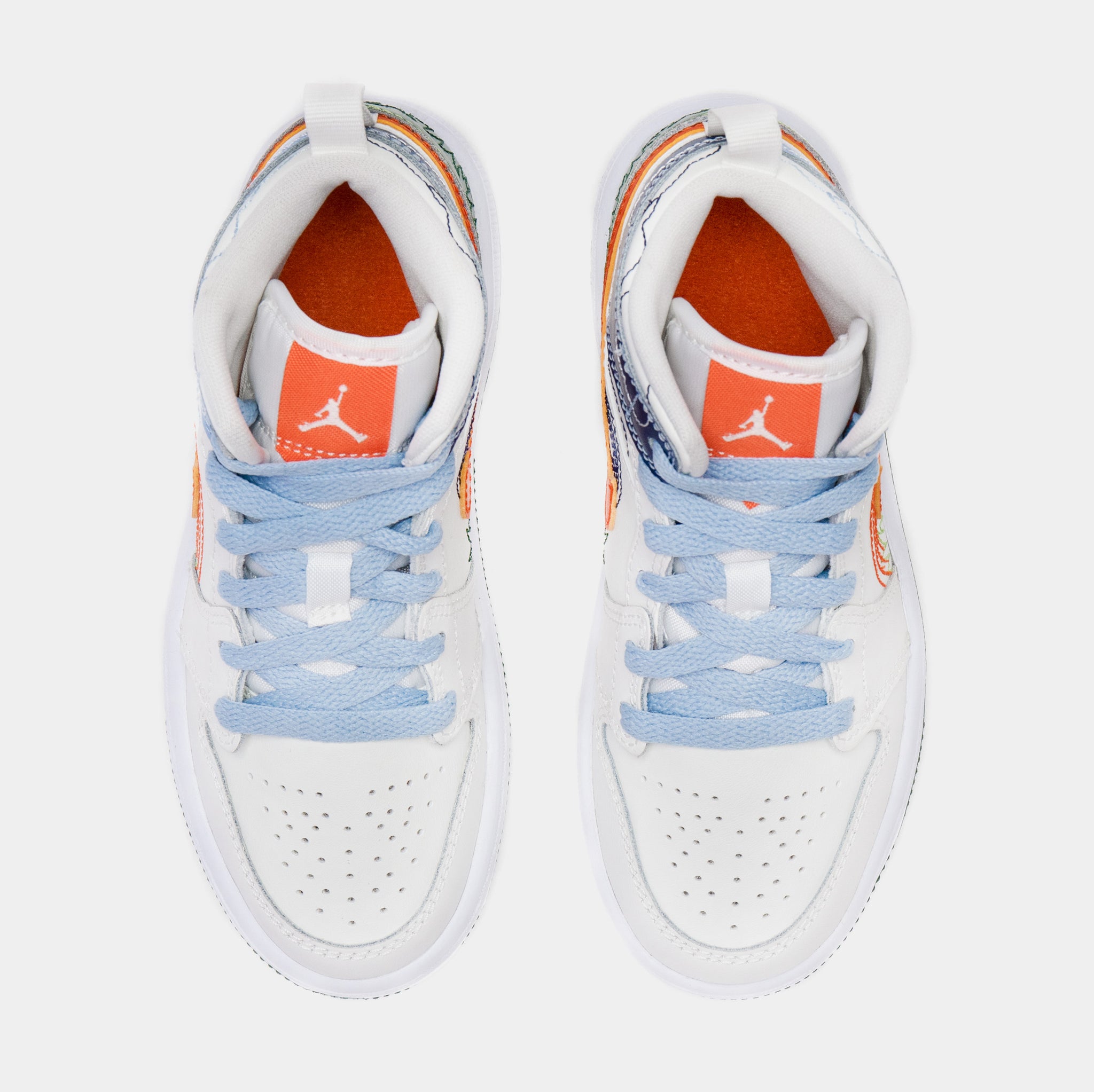 Jordan Air Jordan 1 Mid SE Preschool Lifestyle Shoes White Orange