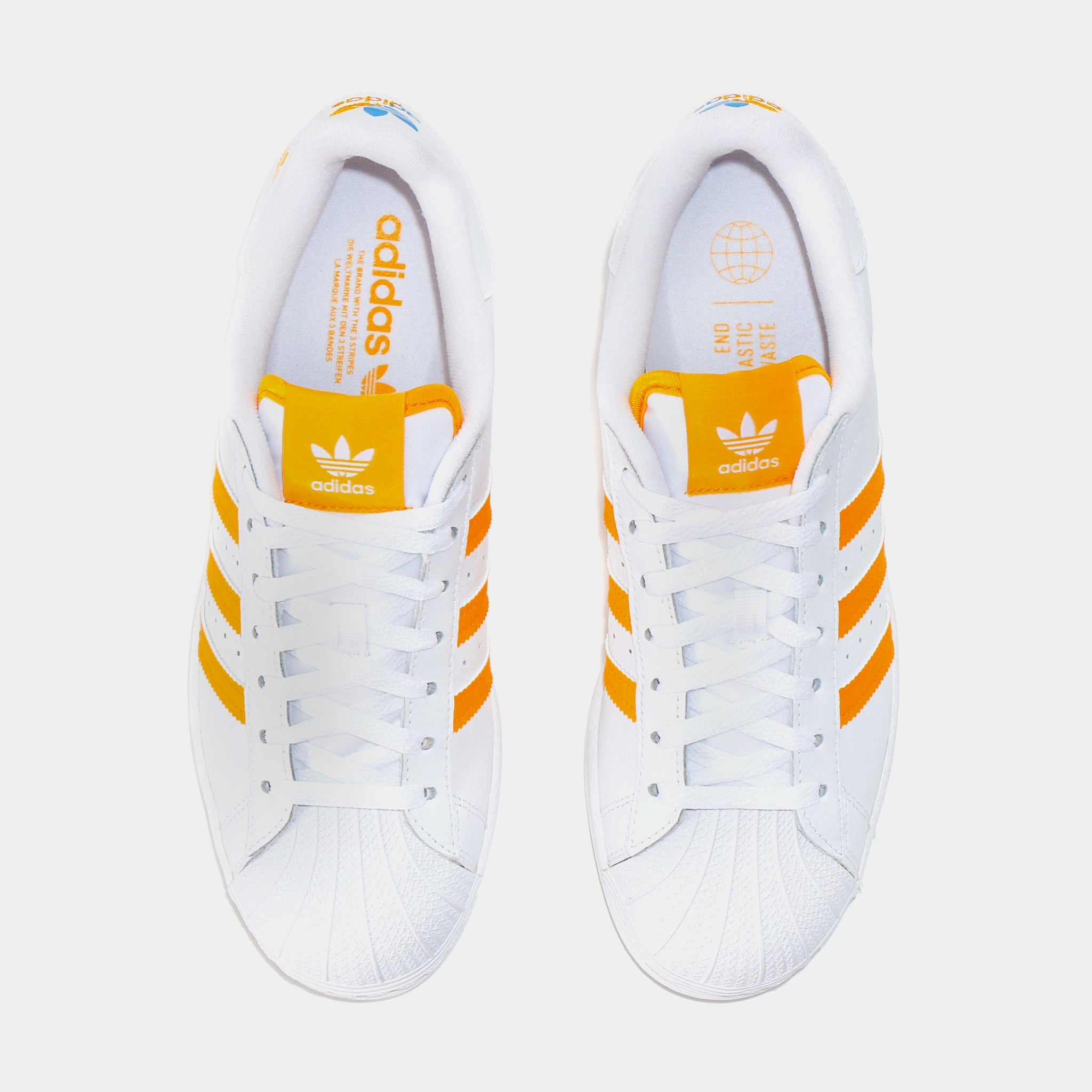 Adidas superstar sale orange stripes