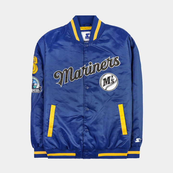 Starter Golden State Warriors Letterman Jacket Mens Jacket Blue