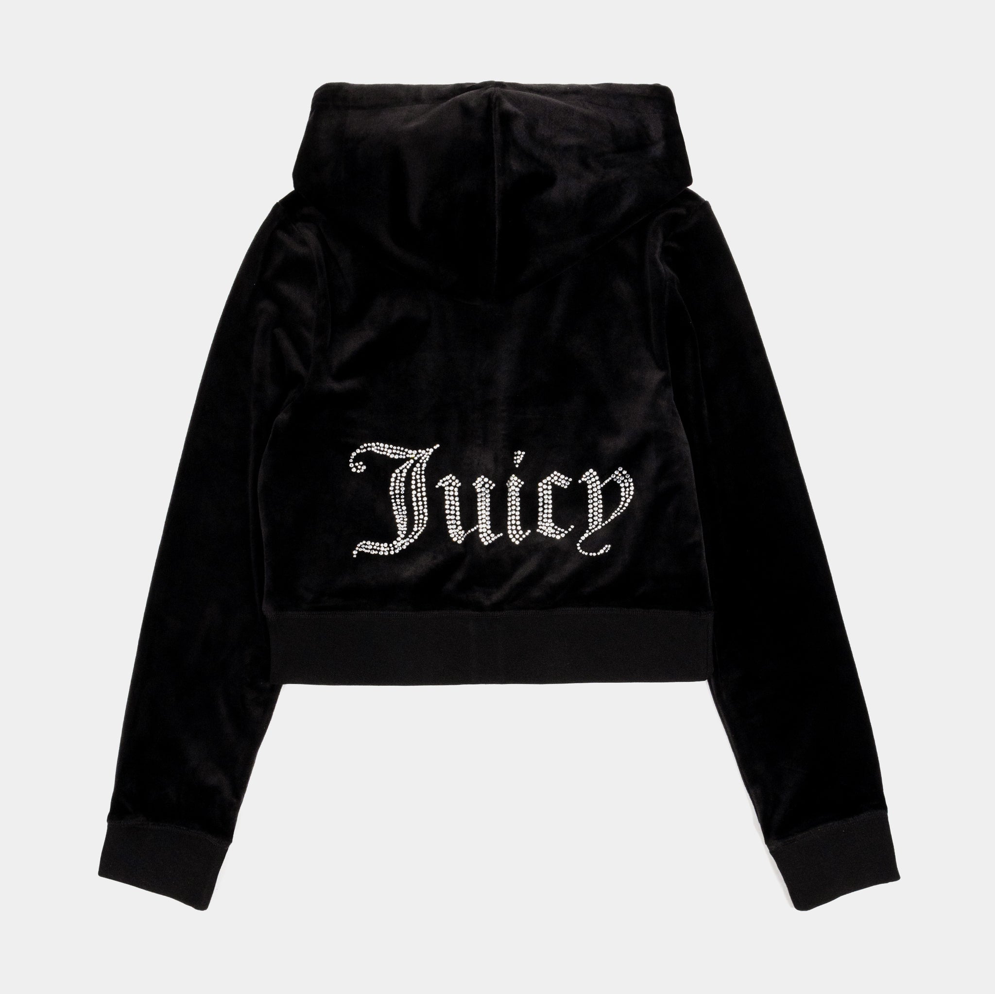 OG Bling Velour Womens Hoodie Black