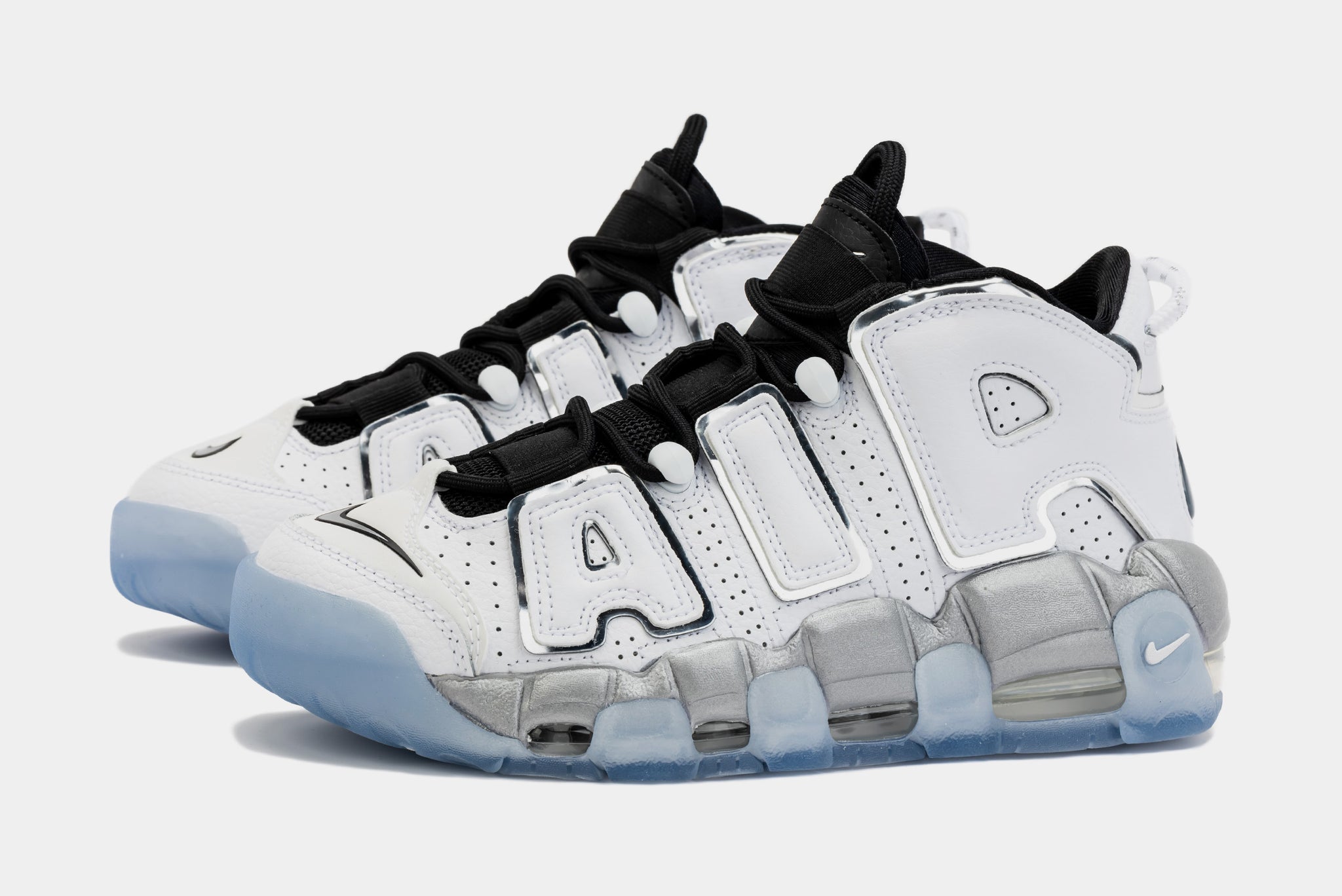 Nike Air More Uptempo White Metallic Womens Basketball Shoes White