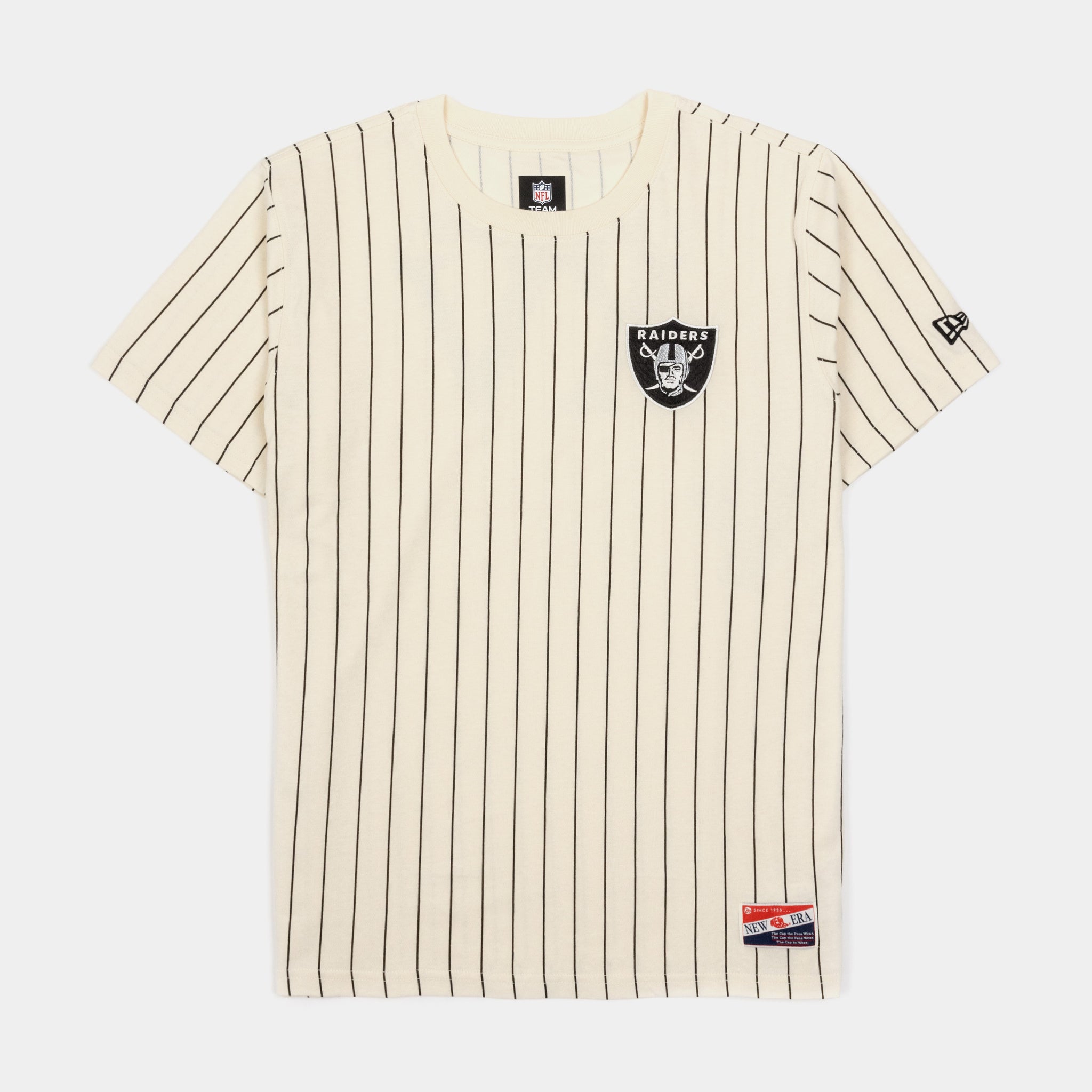 NBA Logo Black & White Striped T-Shirt Men's Size S Small Basketball