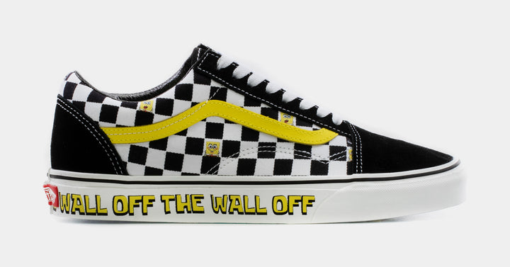 Black yellow hotsell checkered vans