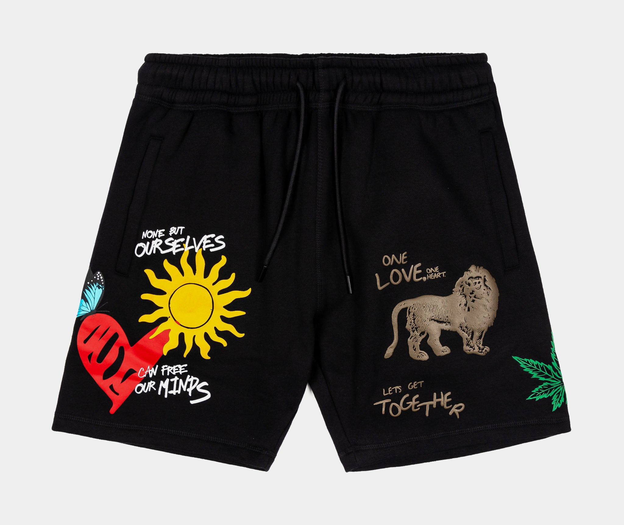 SP x Bob Marley Montage Mens Shorts Black Green