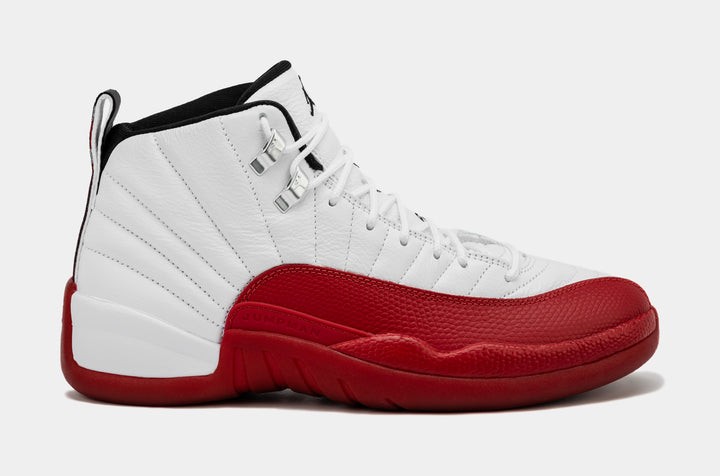 Red and white store jordan 12s