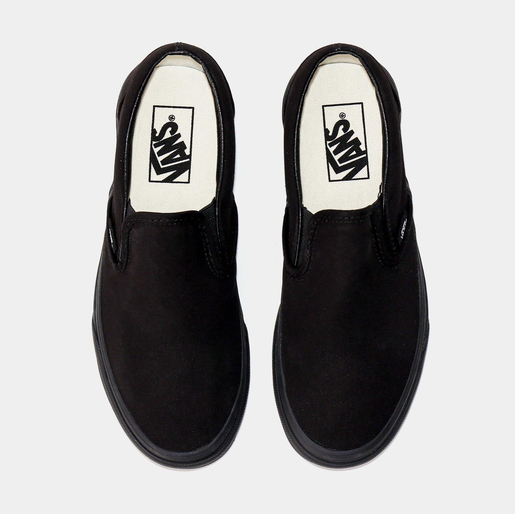 Toddler black slip outlet on vans