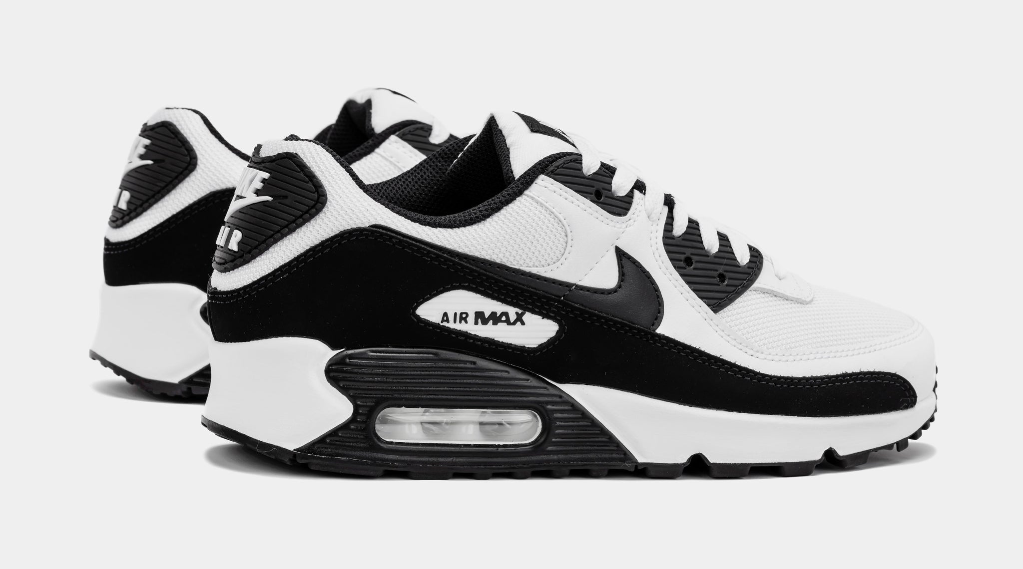 Air Max 90 Mens Running Shoes (White/Black)
