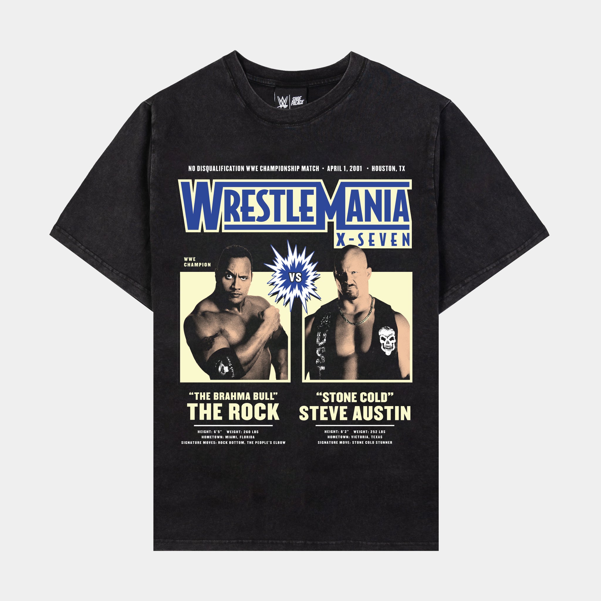 SP x WWE WrestleMania 17 Mens Short Sleeve Shirt (Black/Gold)