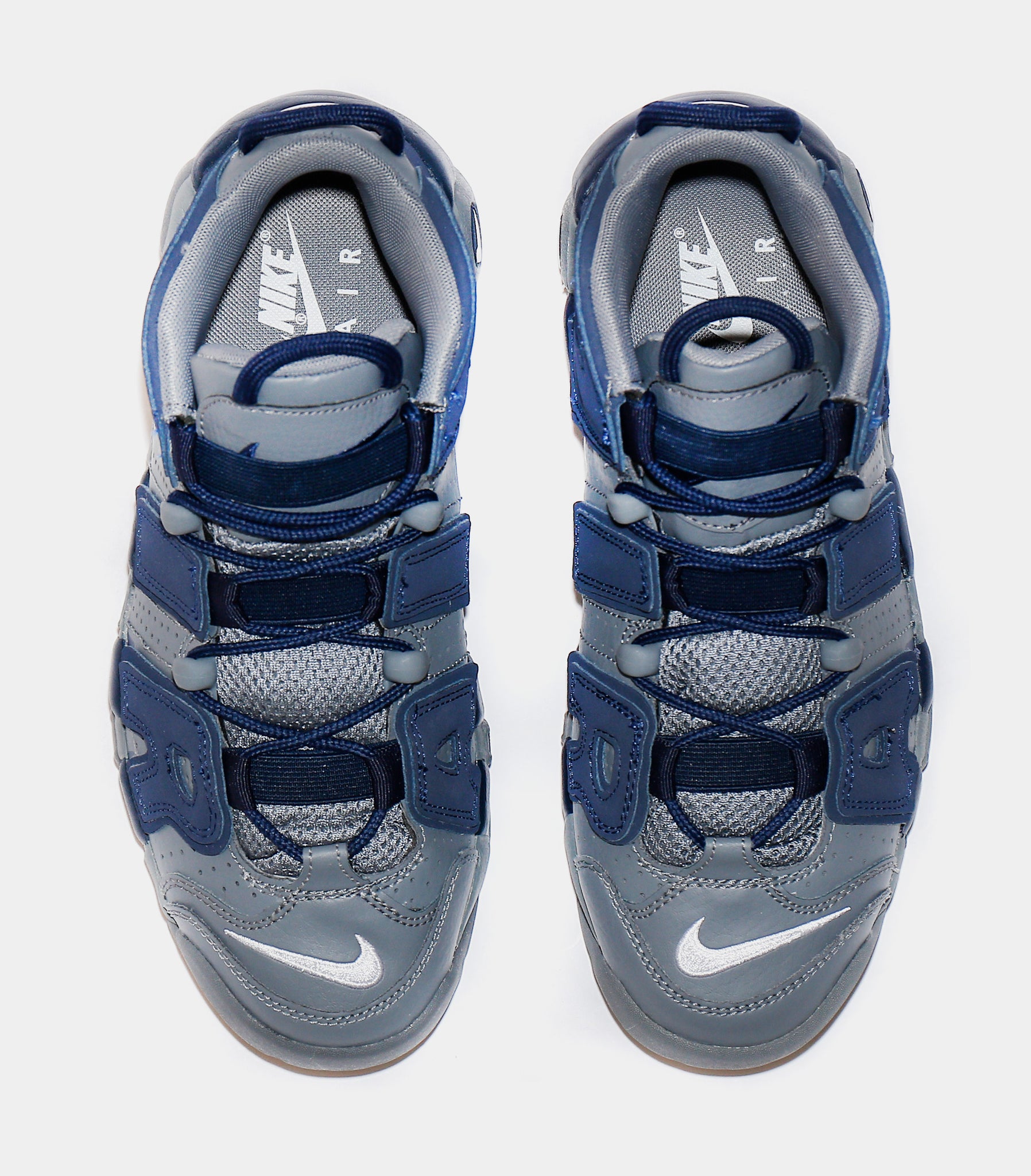 Nike Air More Uptempo Grade School Shoes Cool Grey Midnight Navy