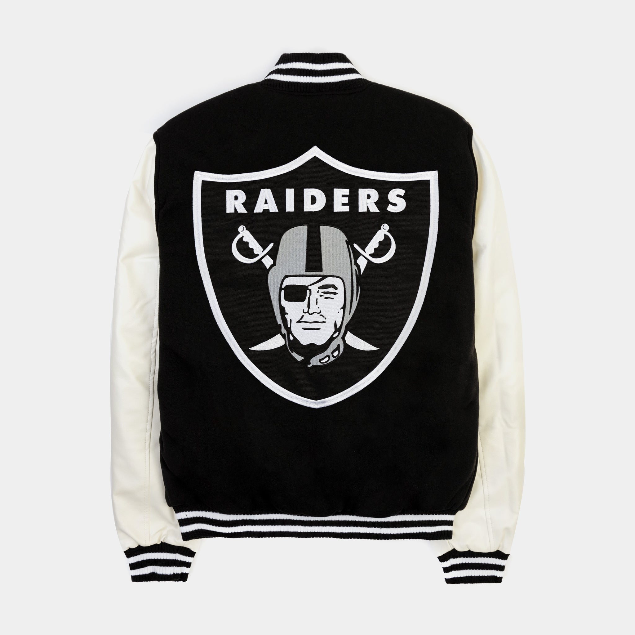 JH Distributors Las Vegas Raiders Reversable Letterman Jacket Mens