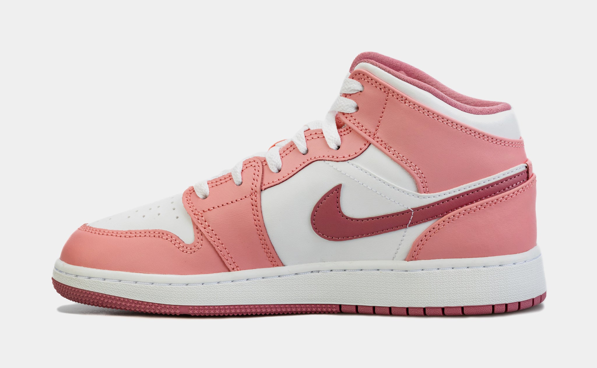 Air Jordan 1 Retro Mid Valentine’s Day Grade School Lifestyle Shoes  (Pink/White)