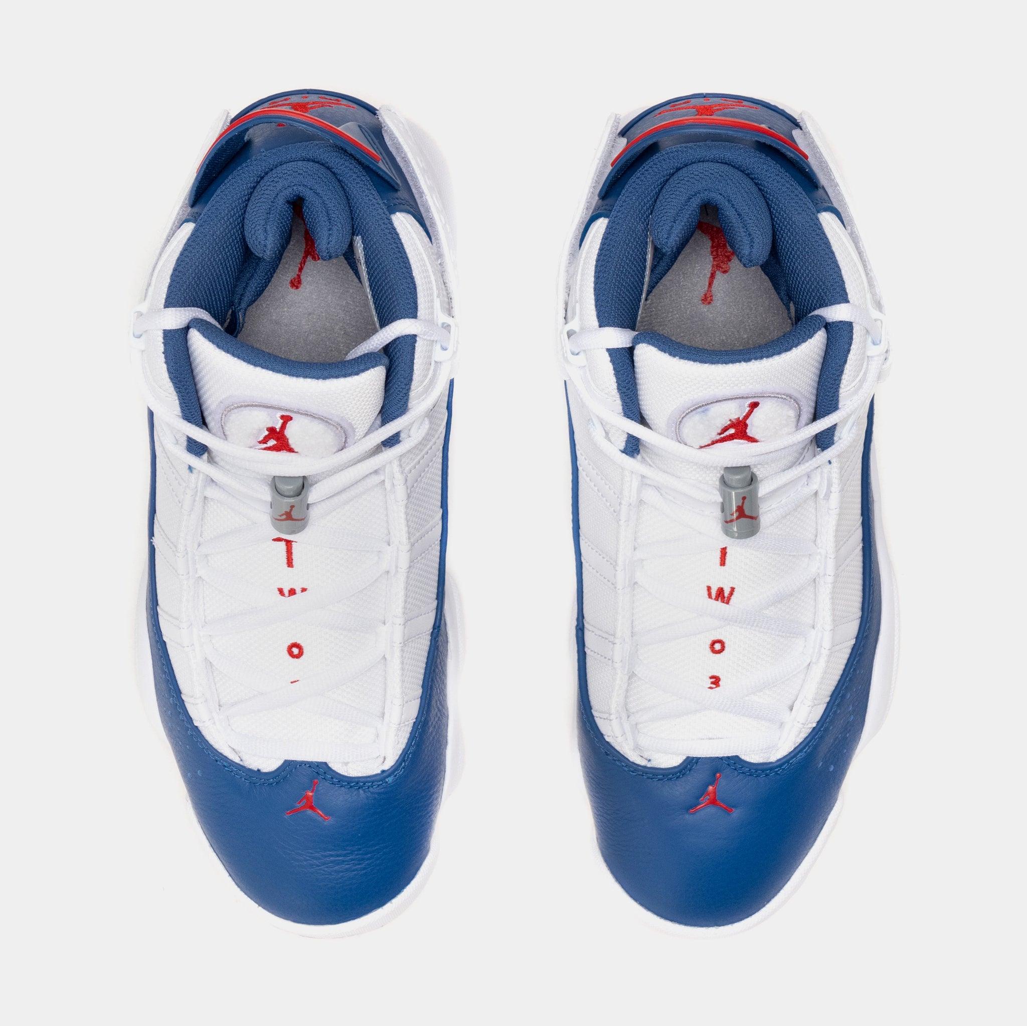 Jordan 6 Rings Mens Basketball Shoes White Blue 322992 140 Shoe Palace
