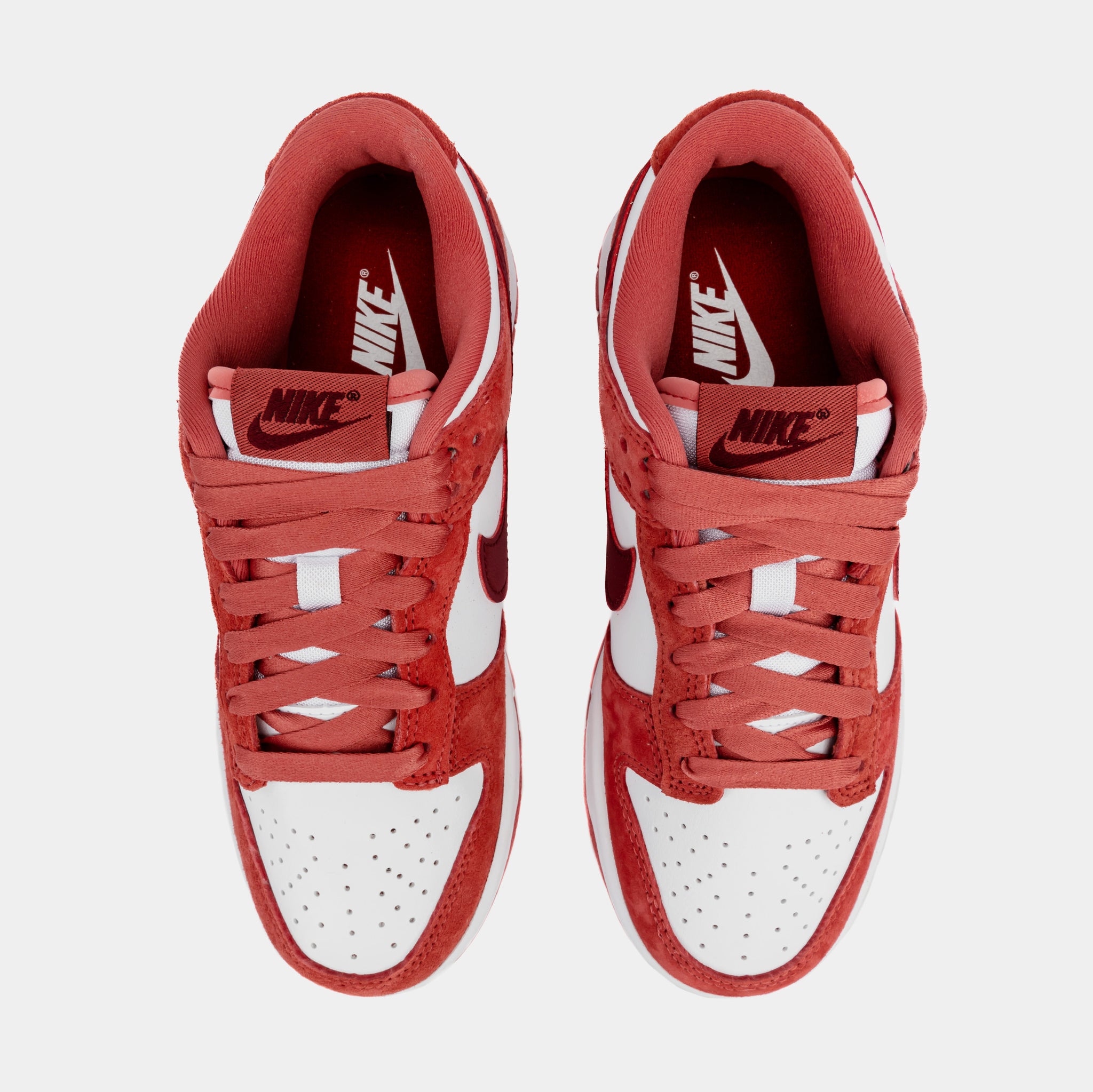 Dunk Low Valentines Day Womens Lifestyle Shoes (White/Team Red/Adobe/Dragon  Red)