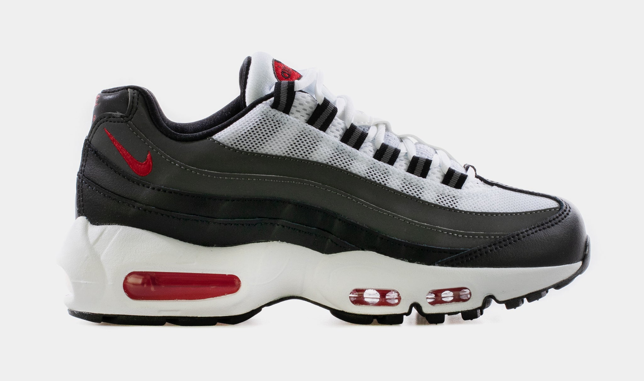 Nike Air Max 95 Recraft Grade School Lifestyle Shoe Gray Red