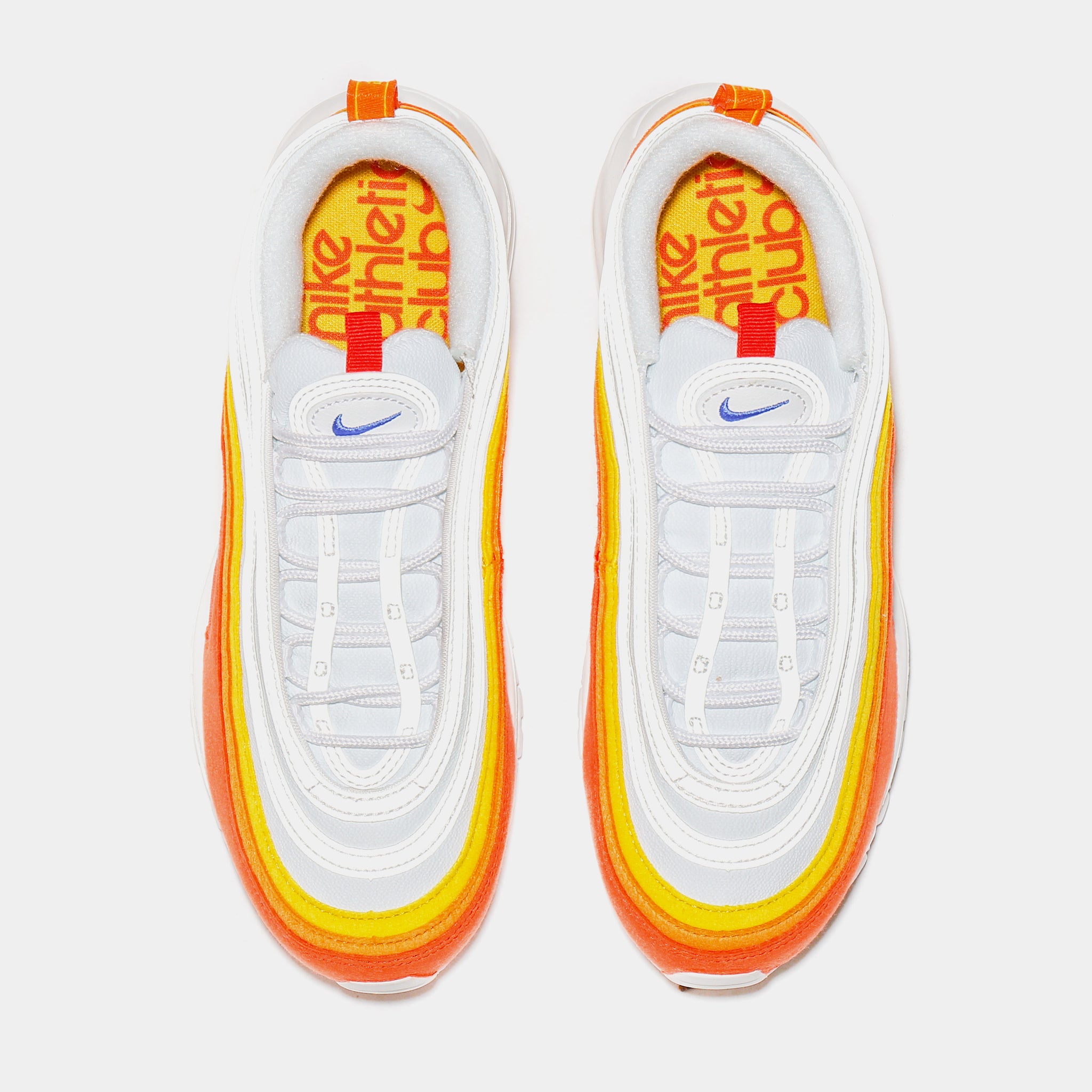 Nike Air Max 97 Athletic Club Mens Running Shoes White Orange