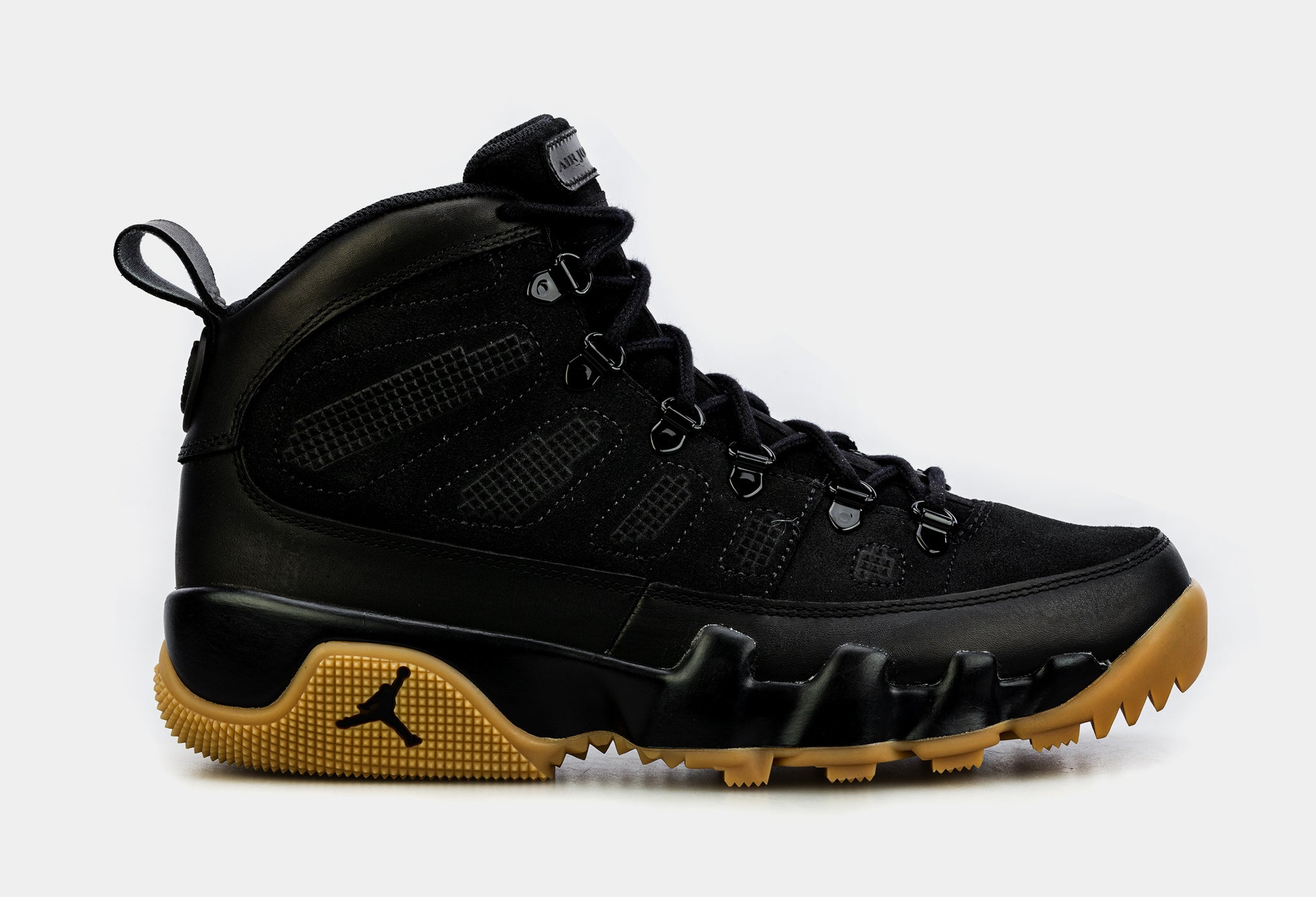 Jordan Air Jordan 9 Retro Boot NRG Black Gum Mens Lifestyle Shoes Black ...