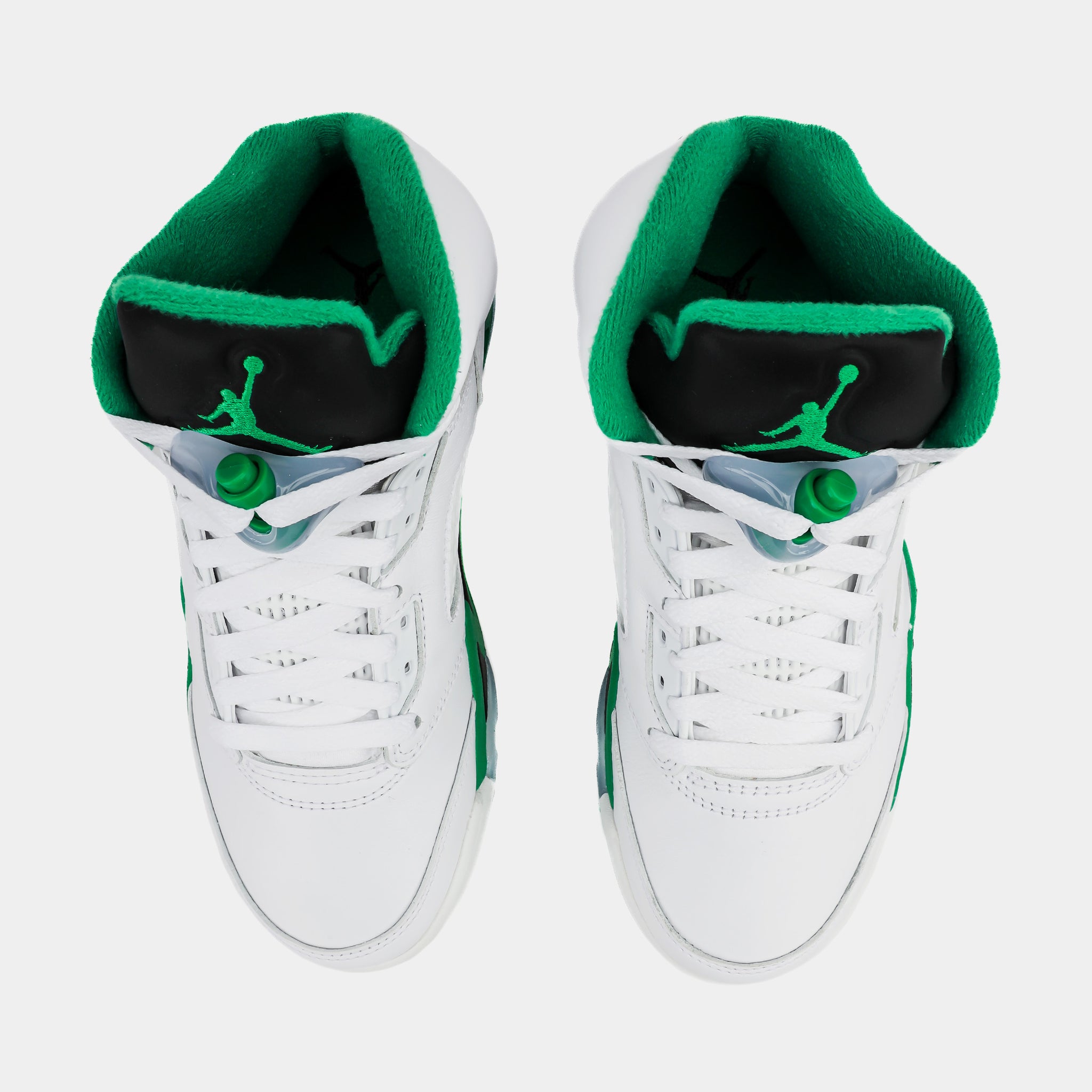Air Jordan 5 Retro Lucky Green Womens Lifestyle Shoes (White/Lucky  Green/Black/Ice Blue)