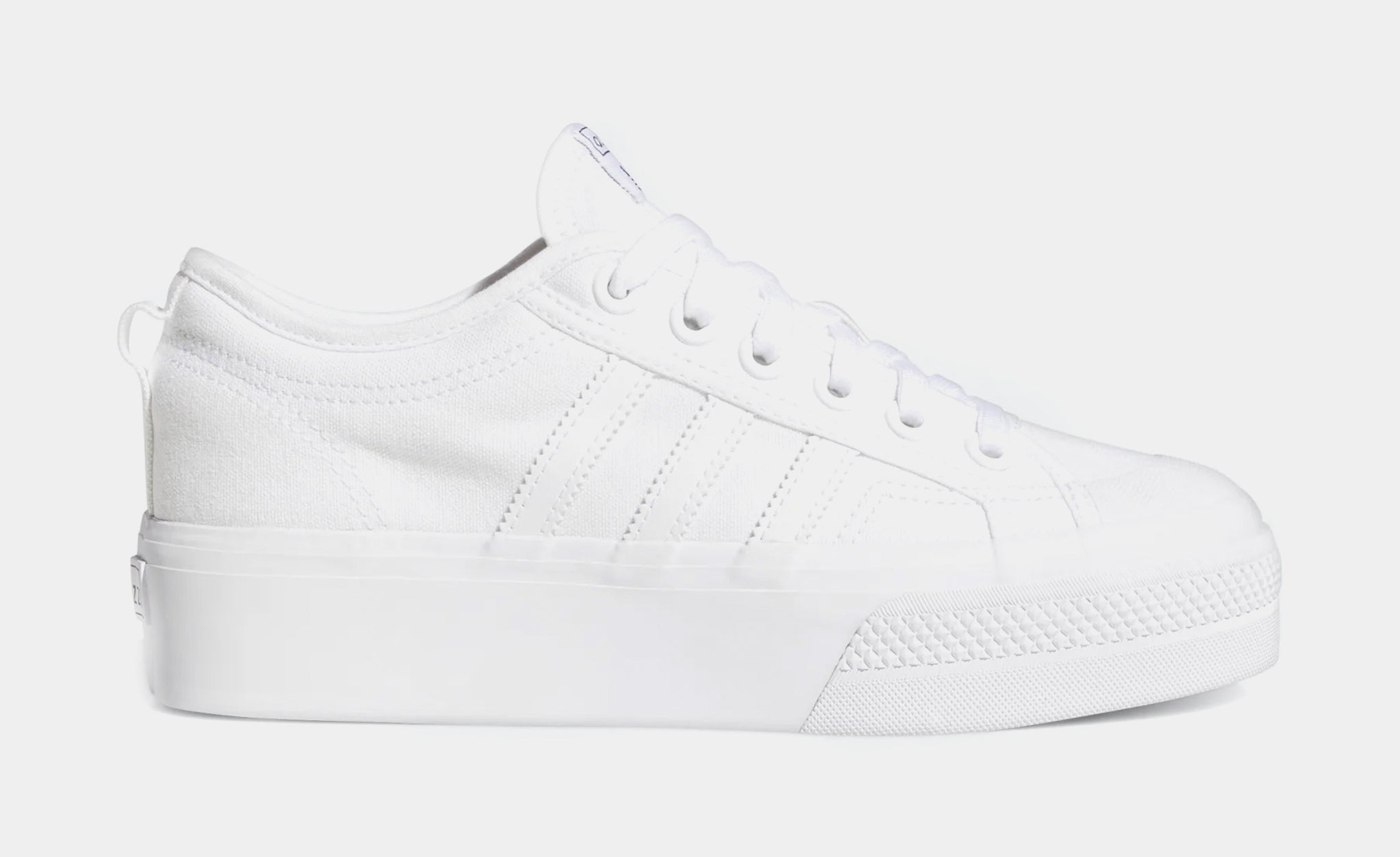 Adidas platform sneakers store white